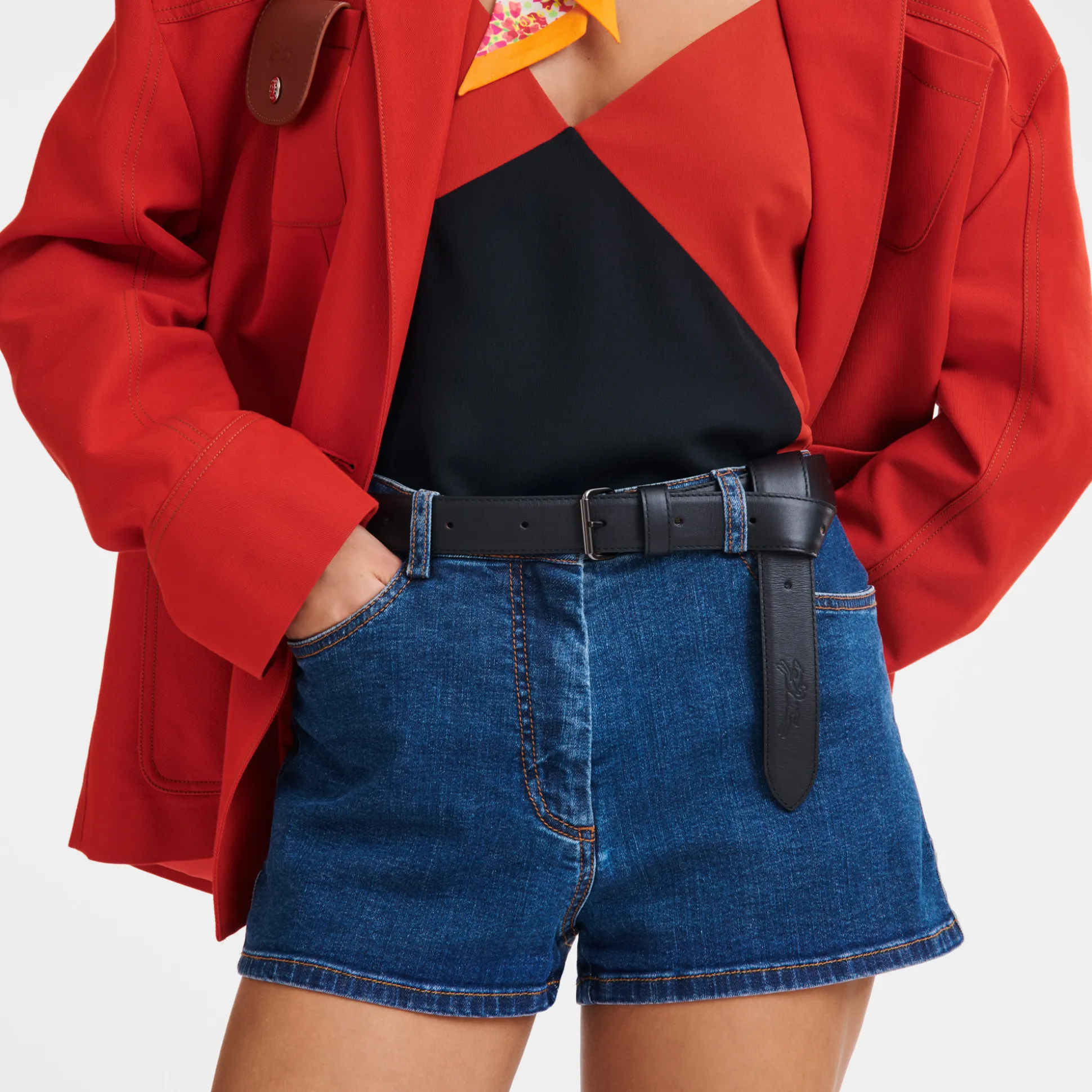 Cheap Longchamp Cintura da donna Nero