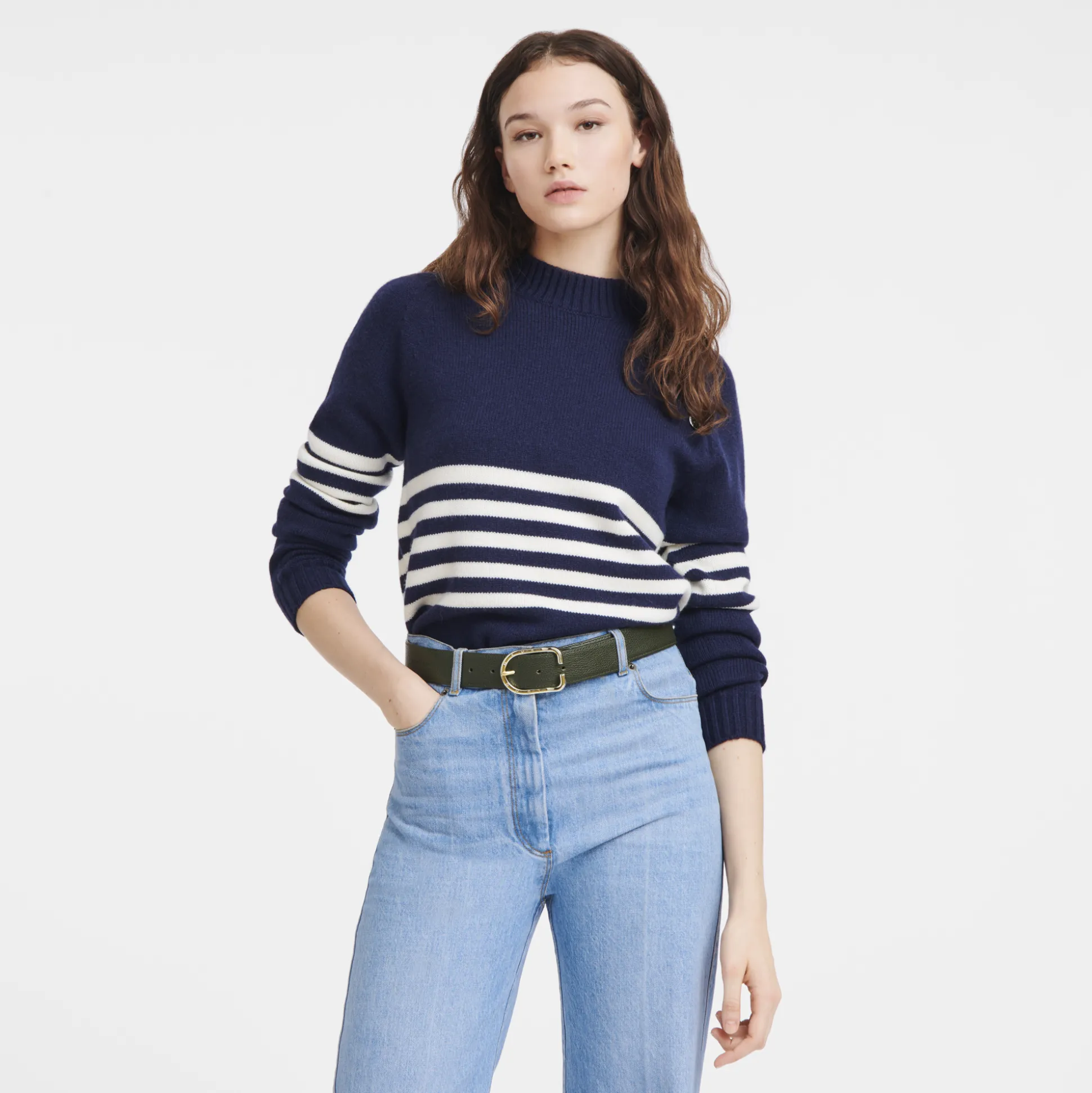 cintura_da_donna_le_foulonn_pelle__kaki_1.webp Outlet Longchamp Cintura da donna Le Foulonné Pelle - Kaki