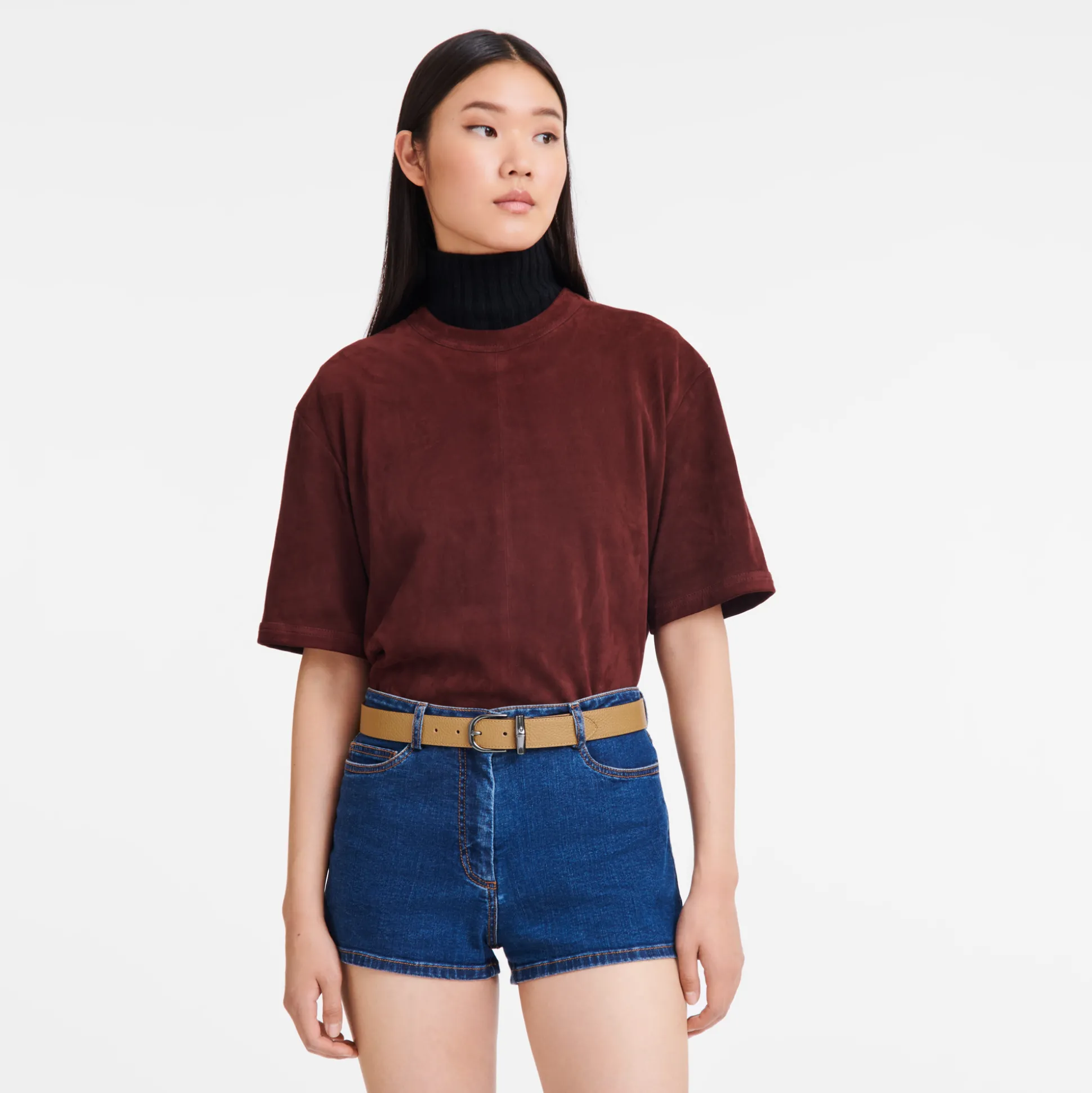 Online Longchamp Cintura da donna Le Roseau Essential Pelle - Camoscio