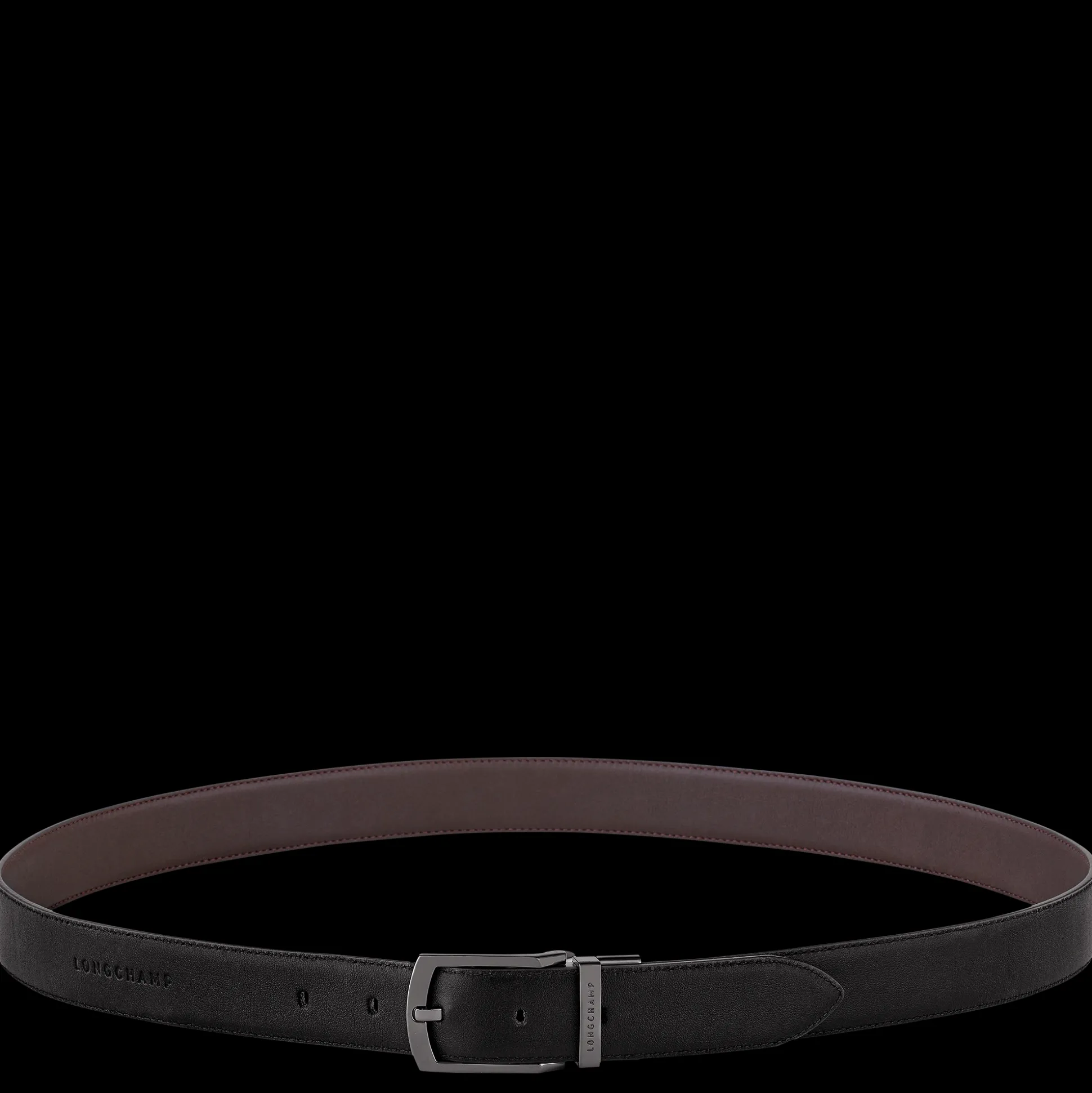 Online Longchamp Cintura da uomo Nero/Moka