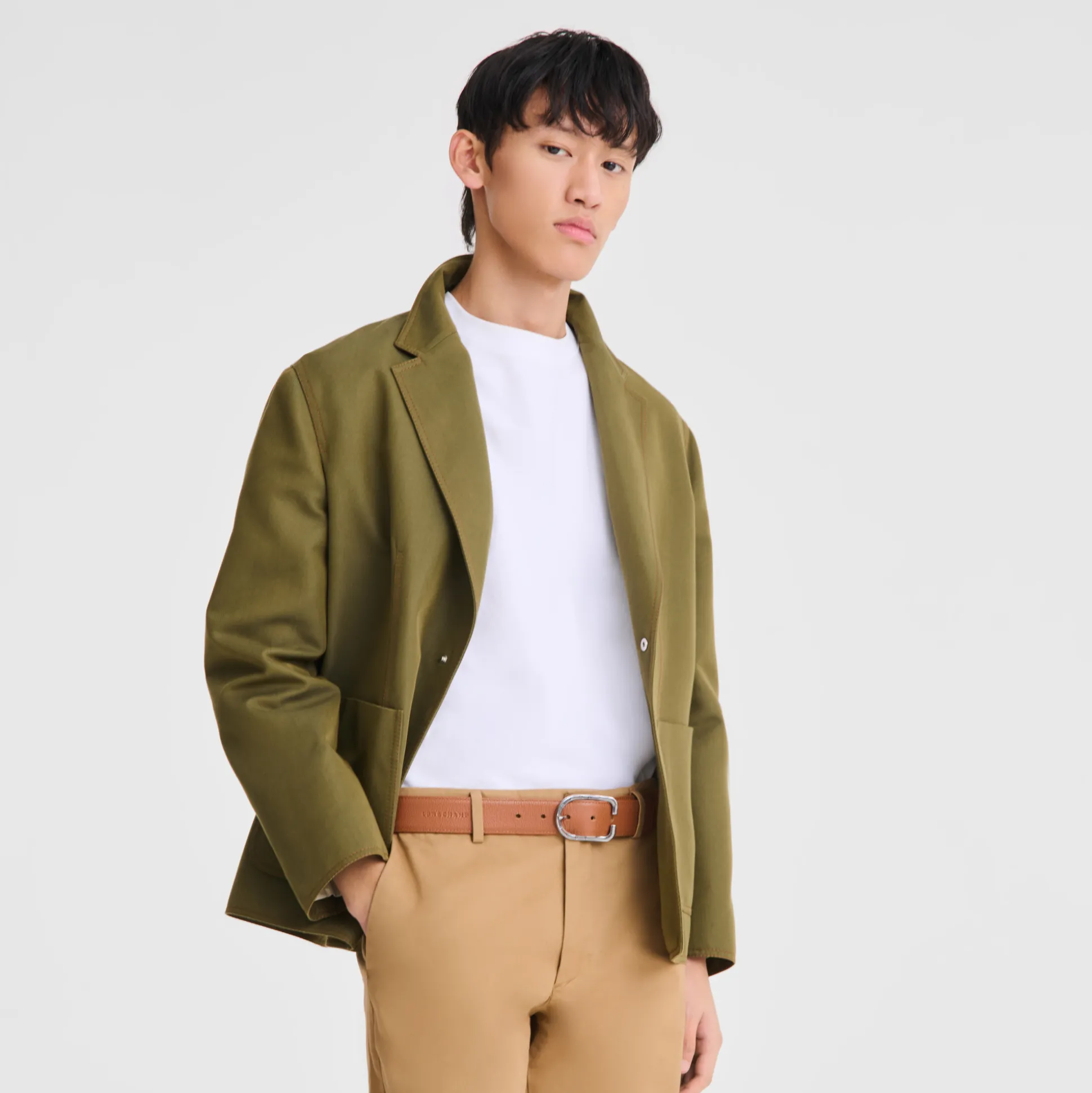 Best Sale Longchamp Cintura da uomo Caramello