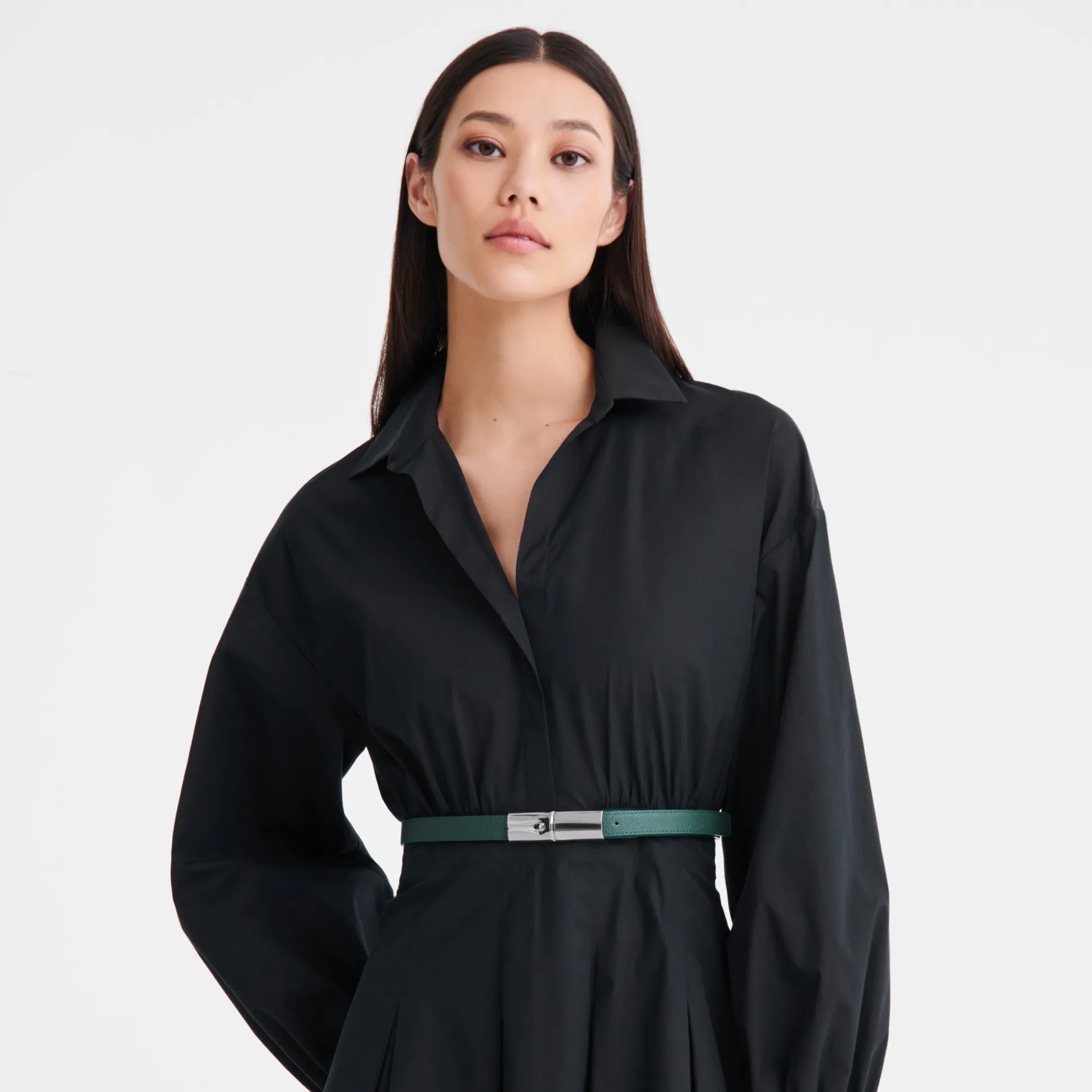 Cheap Longchamp Cinturón de mujer Le Roseau Pelle - Cedro