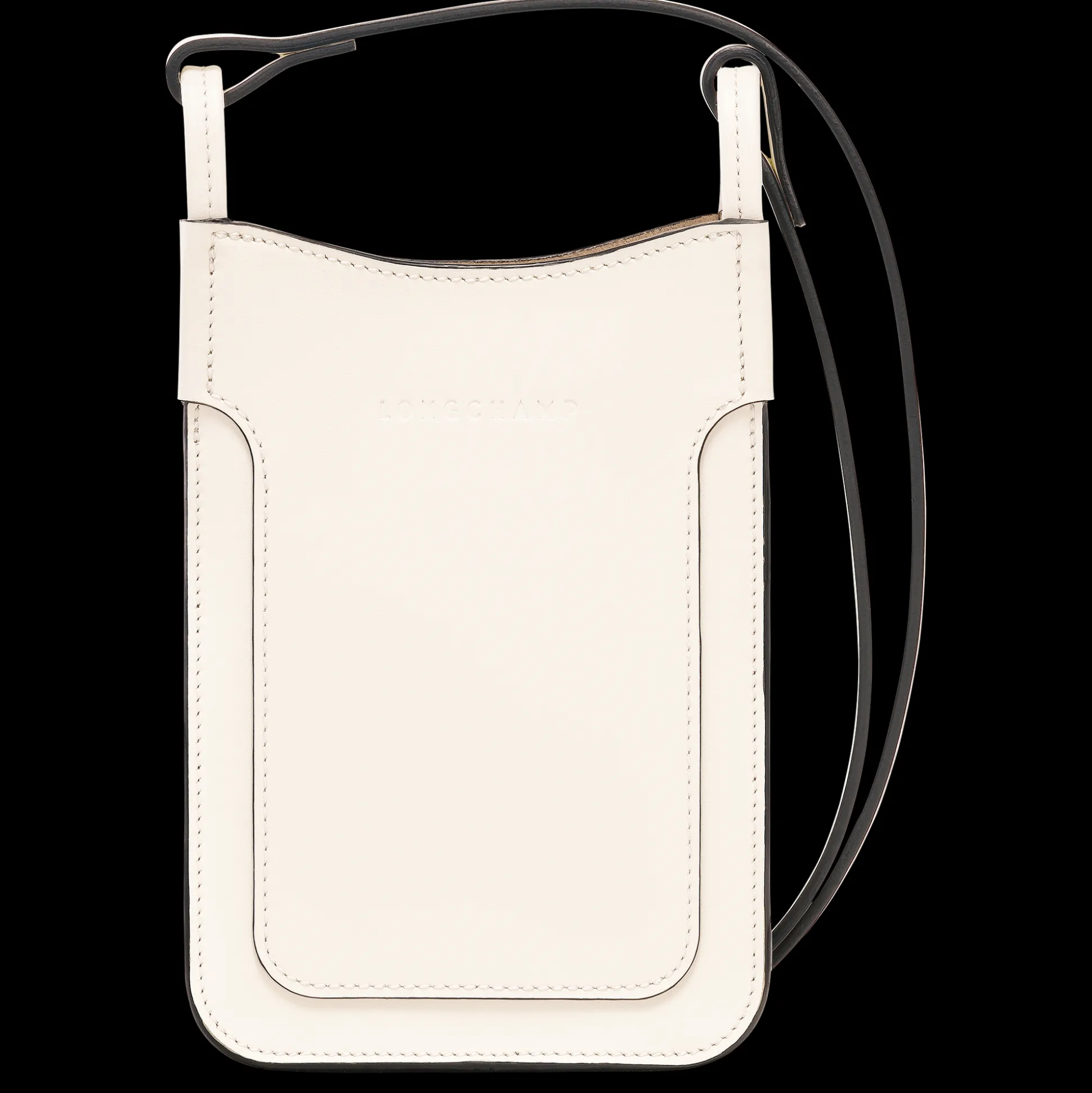 Shop Longchamp Custodia per cellulare con laccio in cuoio Greggio