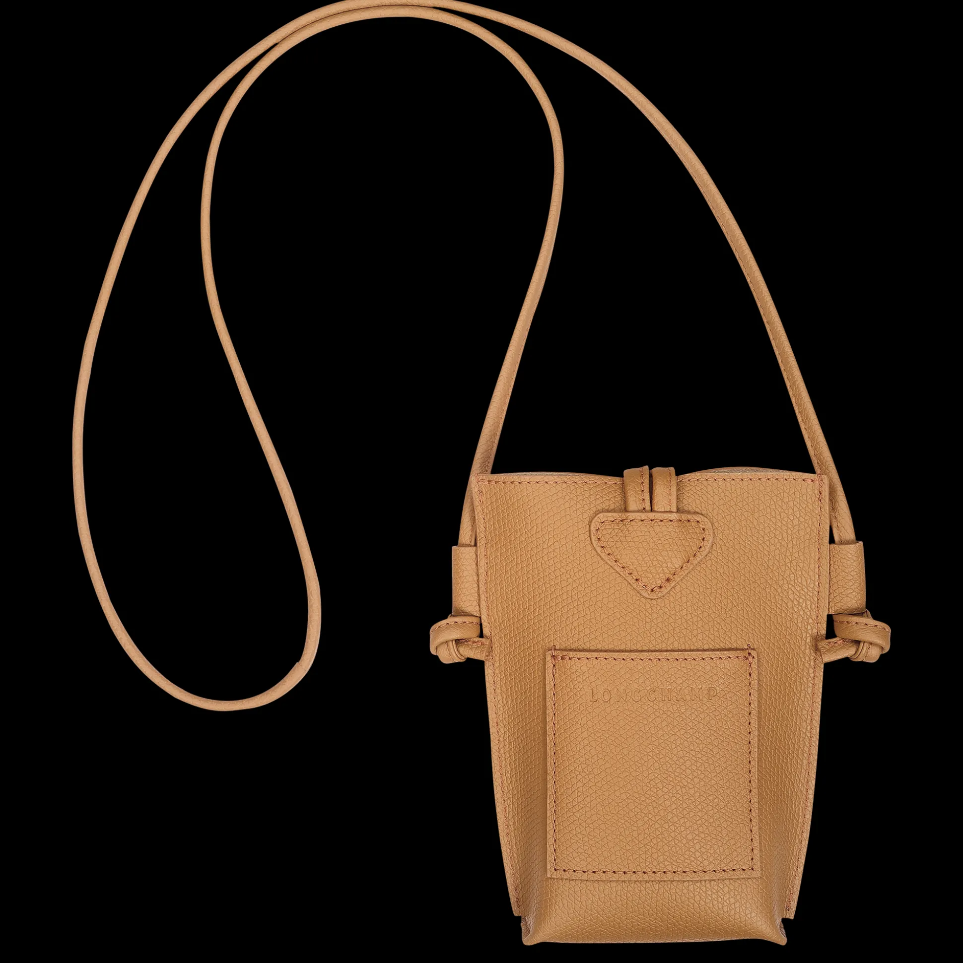 custodia_per_cellulare_con_laccio_in_cuoio_2-3.webp Best Sale Longchamp Custodia per cellulare con laccio in cuoio Noce