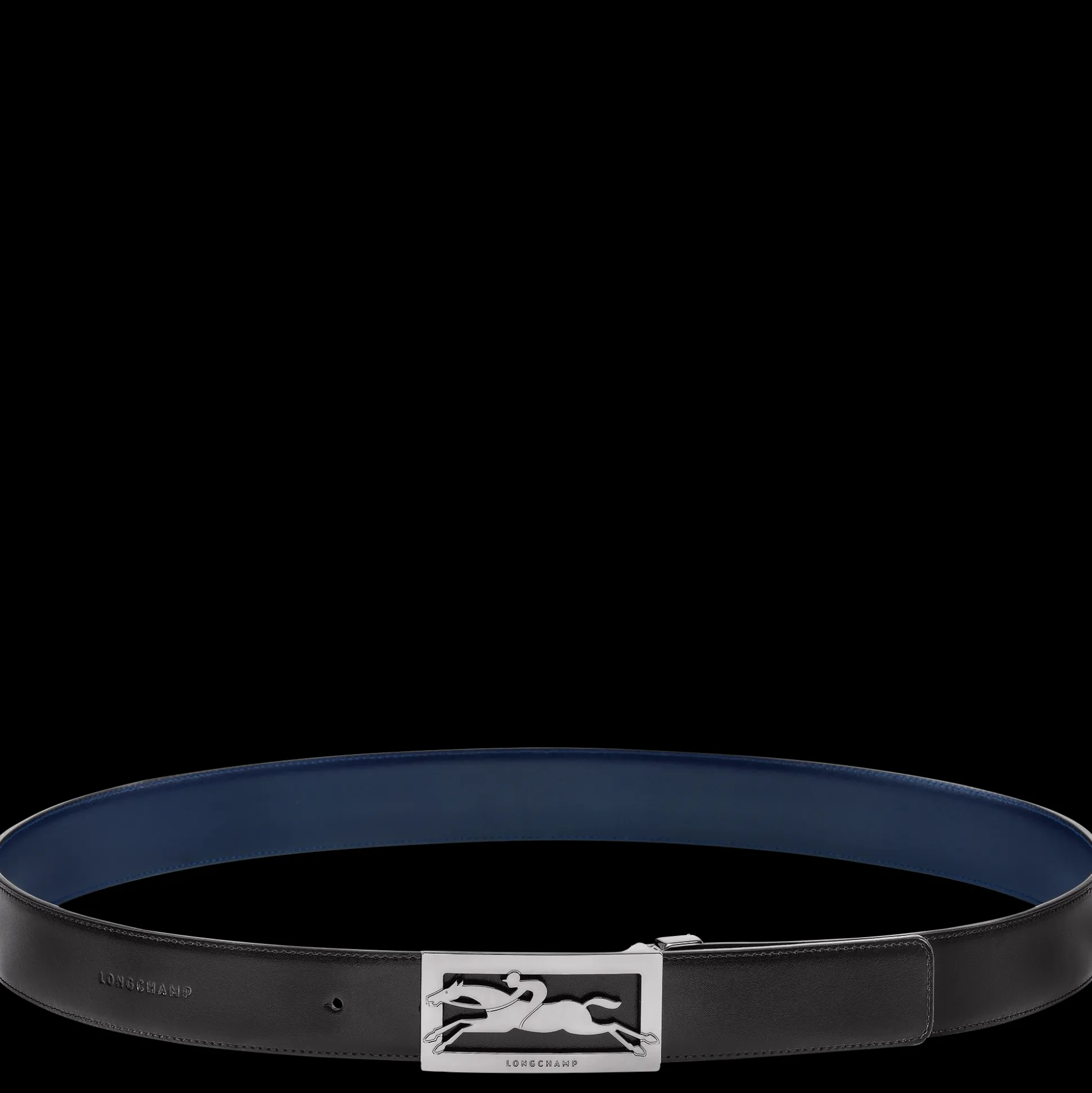 Outlet Longchamp Delta Box Pelle - Nero/Marine