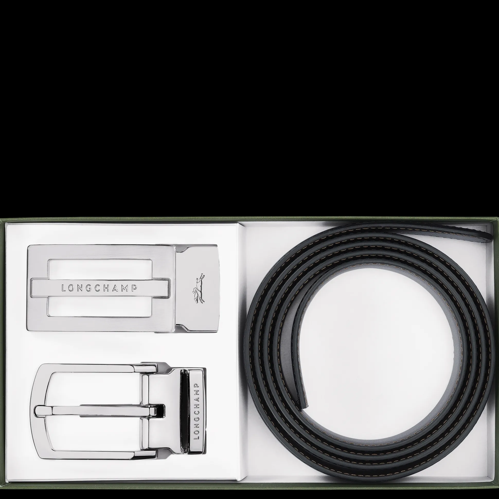 Clearance Longchamp Delta Box Pelle - Nero/Moka