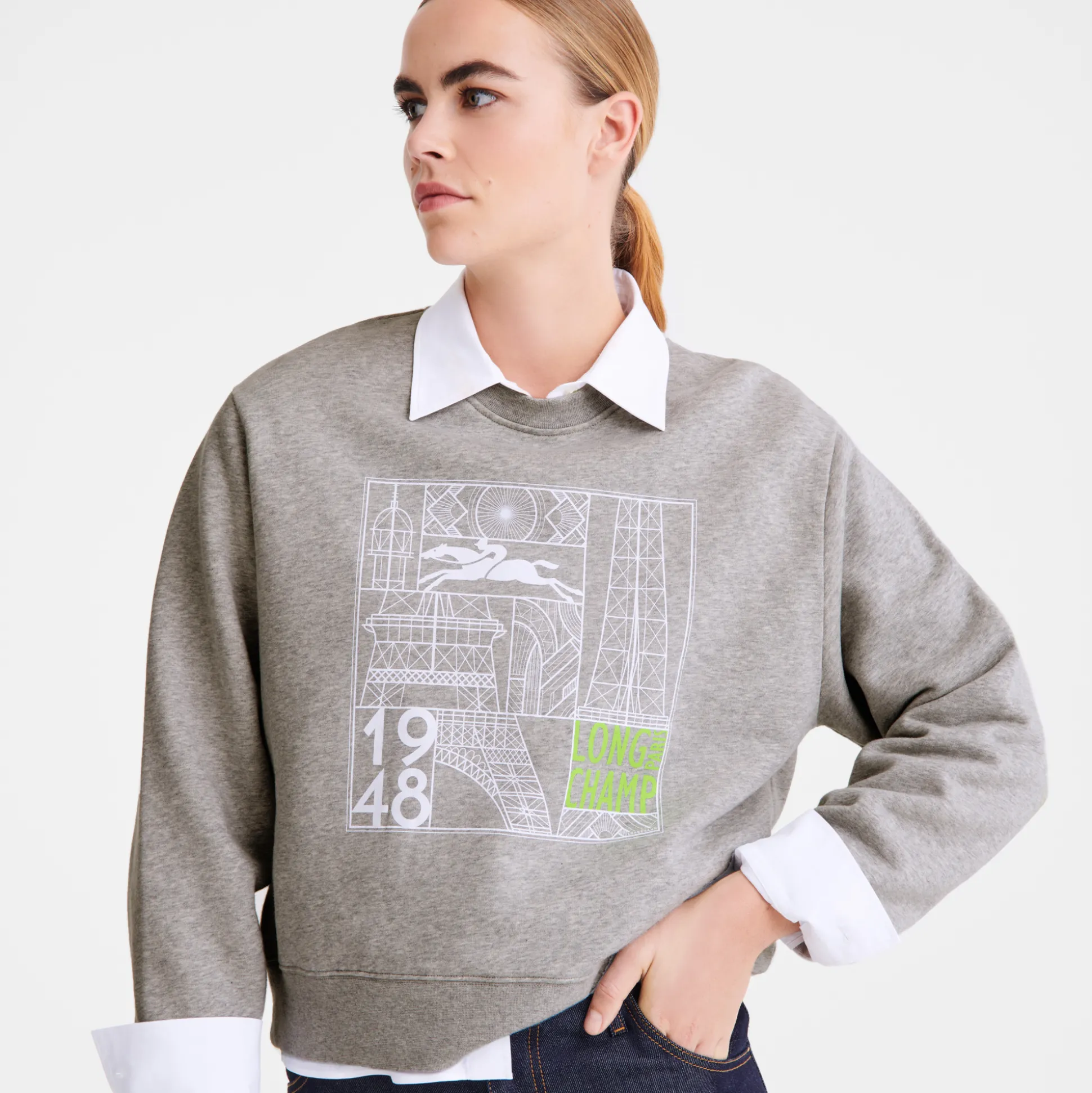 felpa_3.webp Shop Longchamp Felpa Grigio