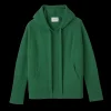 Shop Longchamp Felpa con cappuccio Verde
