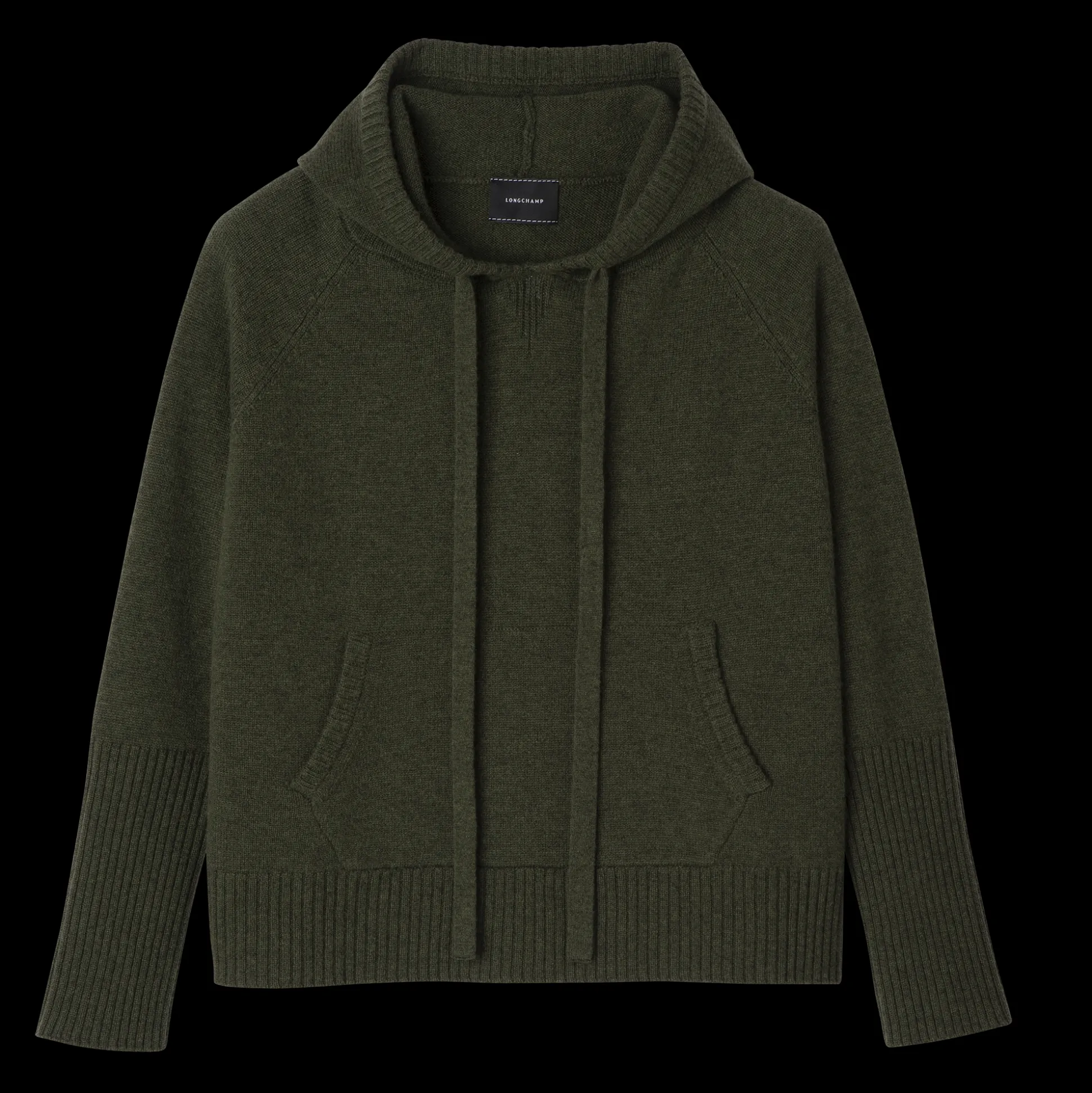 Discount Longchamp Felpa con cappuccio Kaki