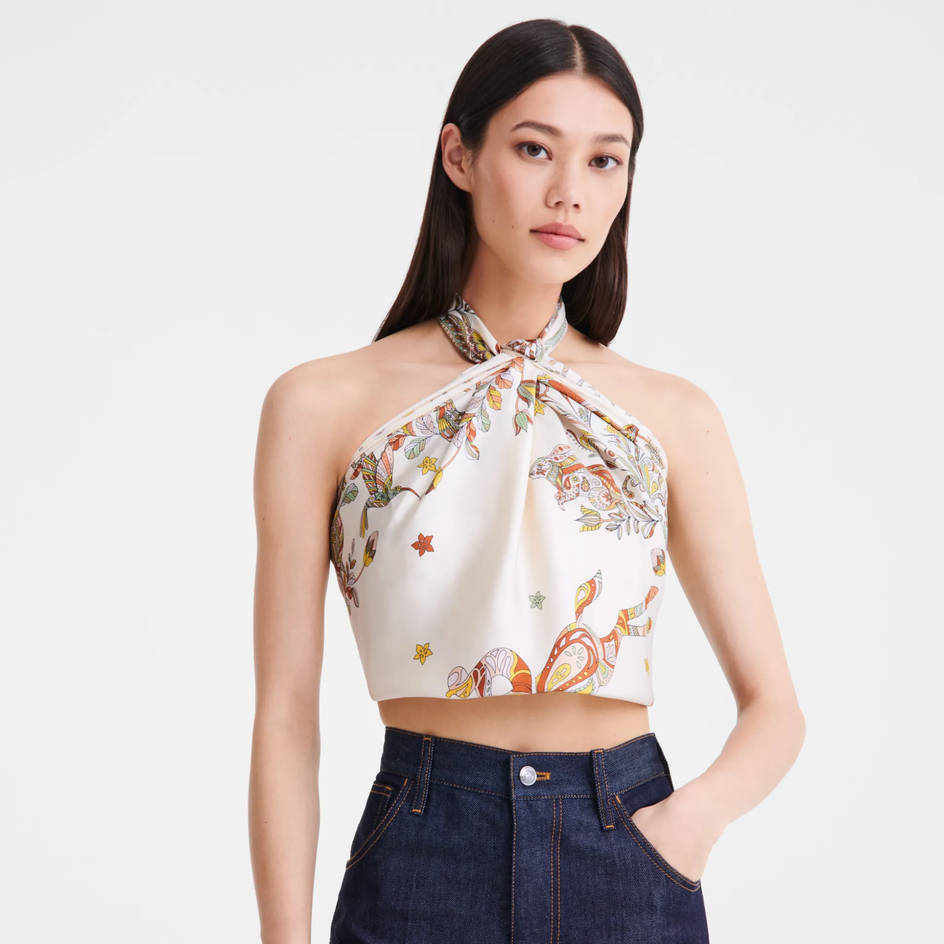 foulard_di_seta__fort_longchamp_other__greggio_1.webp Discount Longchamp Foulard di seta 90 Forêt OTHER - Greggio