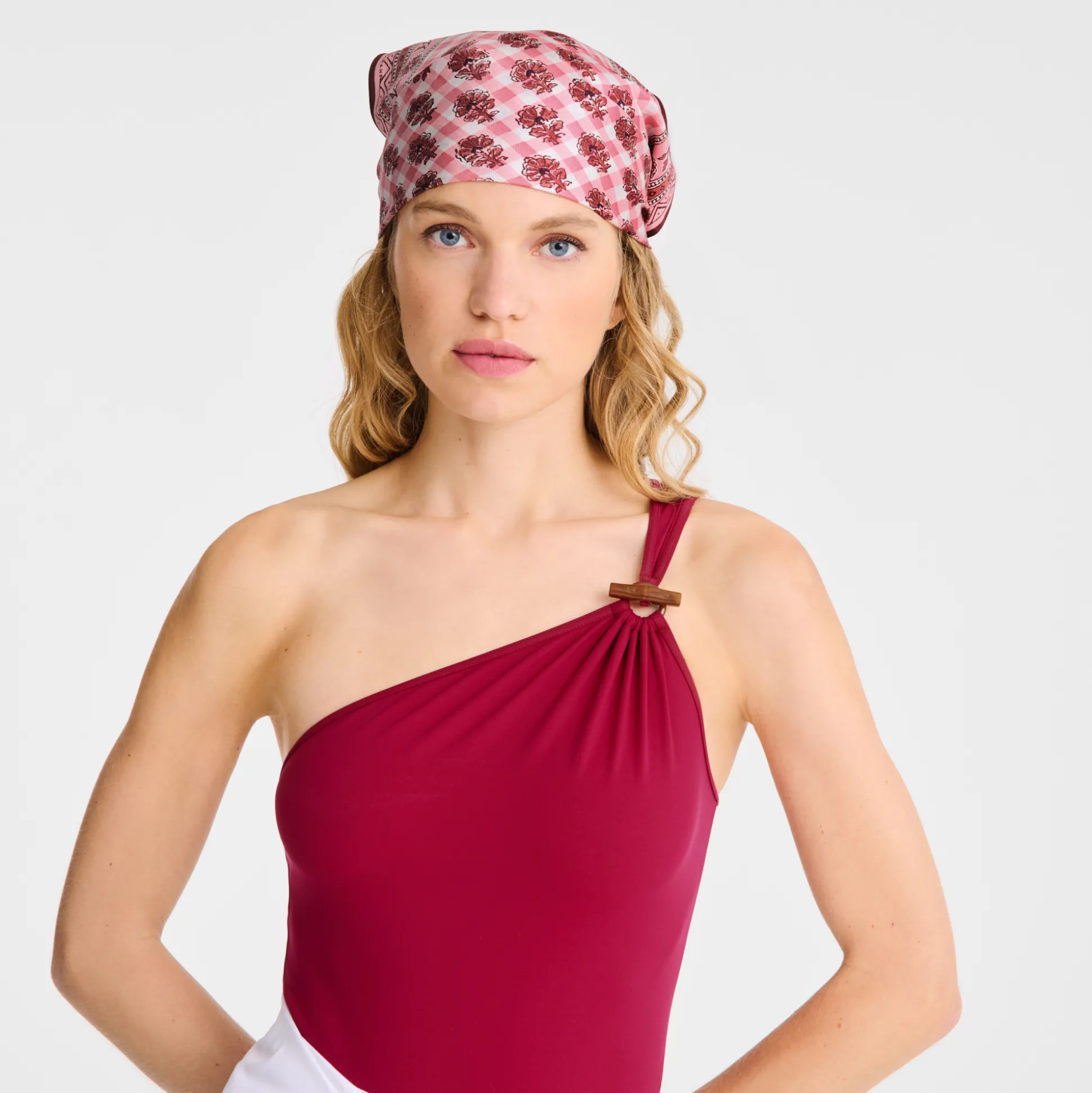 Clearance Longchamp Foulard di seta 50 Fuga bucolica OTHER - Blush