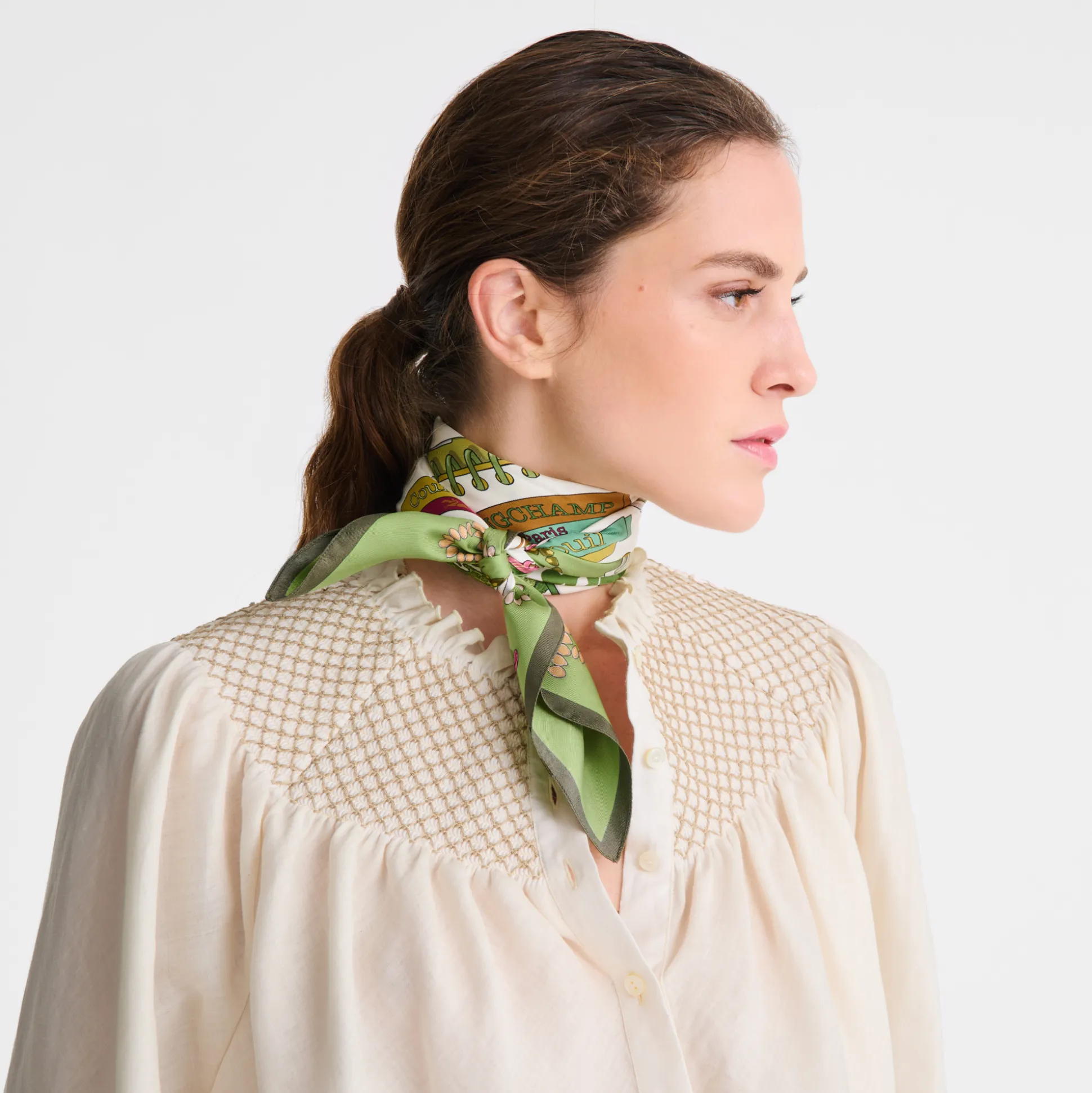 Cheap Longchamp Foulard di seta 70 Nell’orto OTHER - Alloro