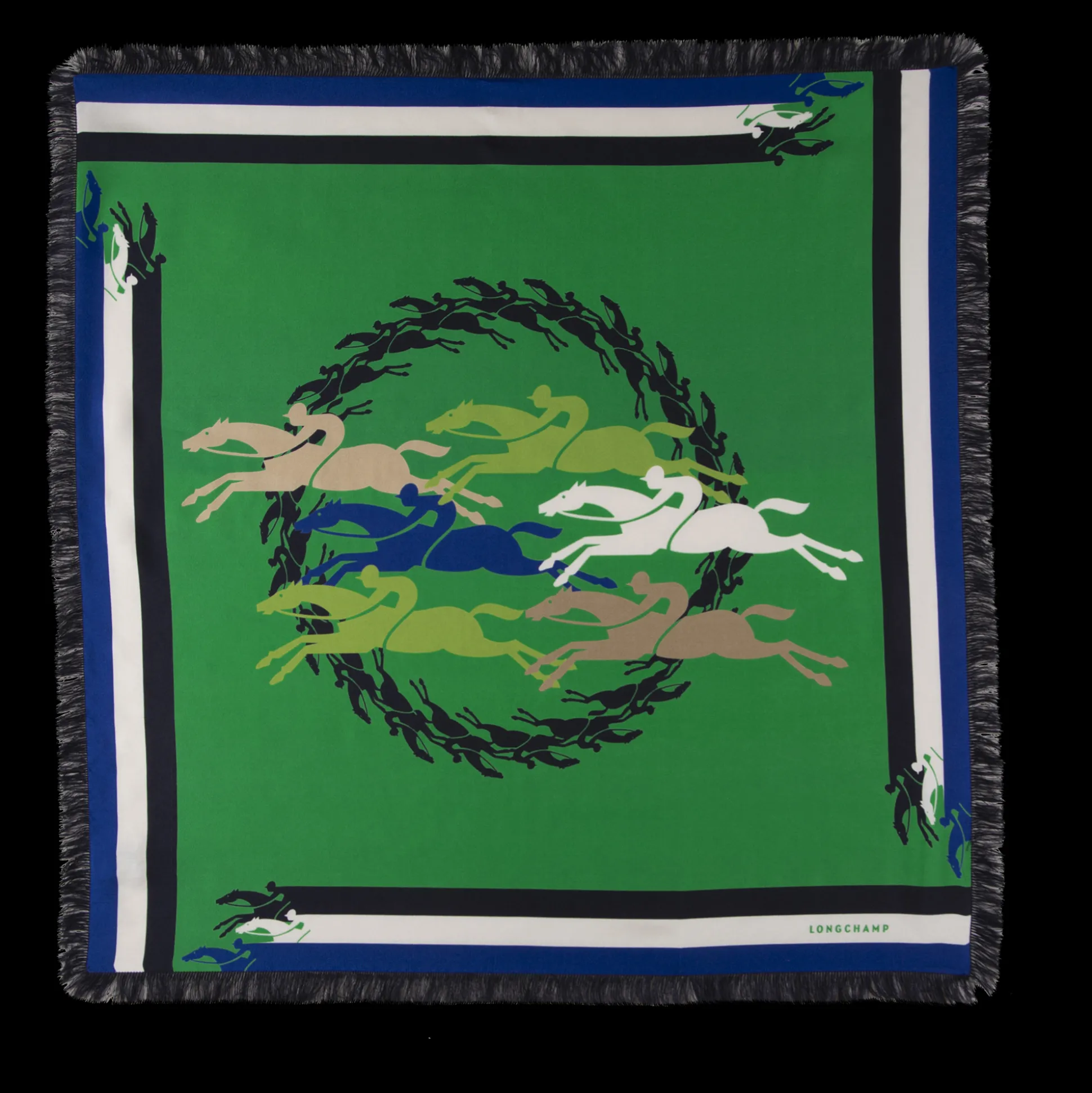 foulard_di_seta__salti_longchamp_seta__verde_0.webp Clearance Longchamp Foulard di seta 70 Salti Seta - Verde
