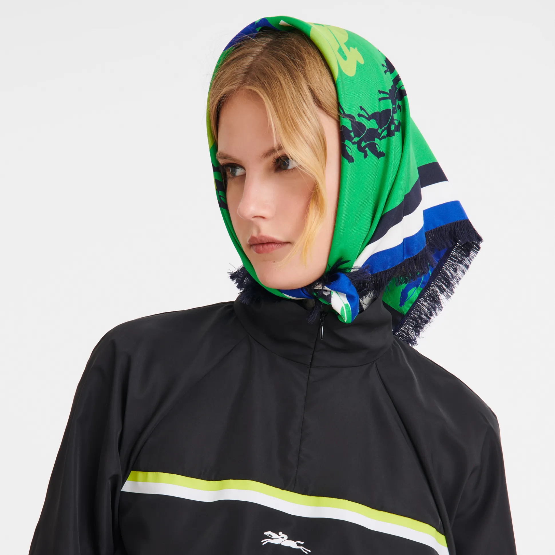 foulard_di_seta__salti_longchamp_seta__verde_1.webp Clearance Longchamp Foulard di seta 70 Salti Seta - Verde