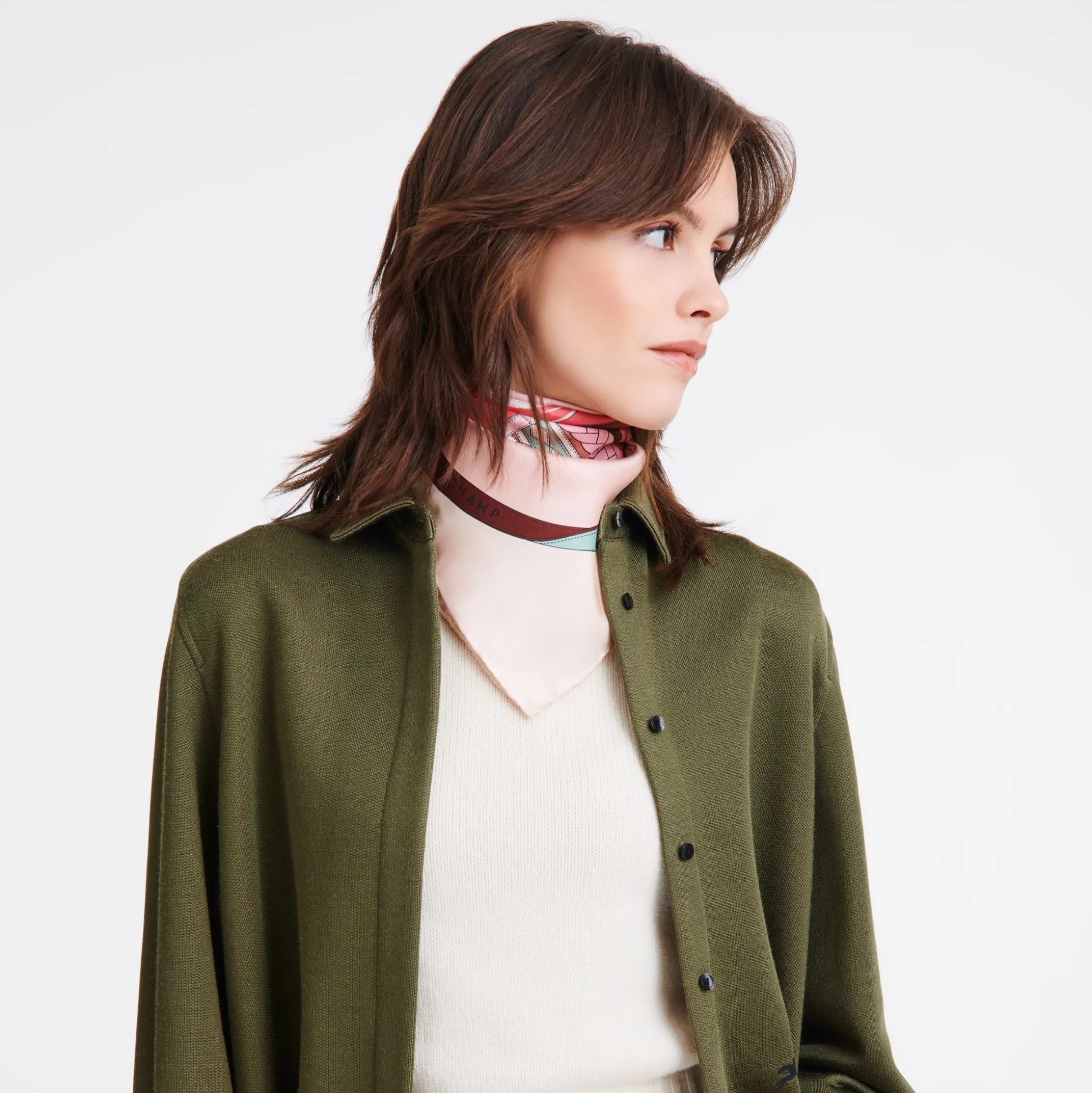 Cheap Longchamp Foulard di seta 90 Tête de cheval Seta - Rosa