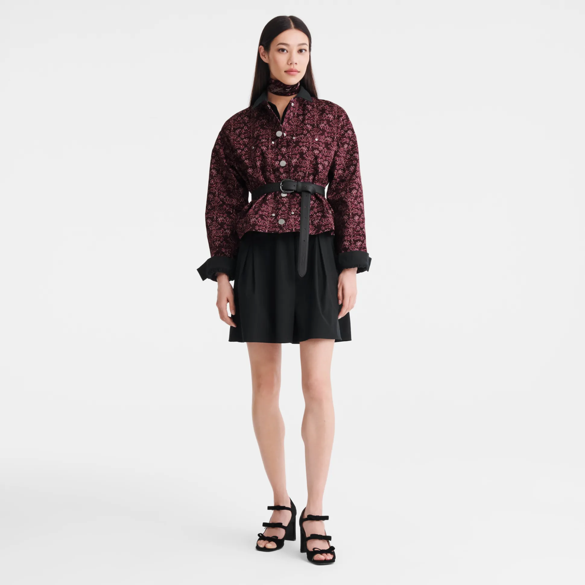 Shop Longchamp Giacca Melanzana