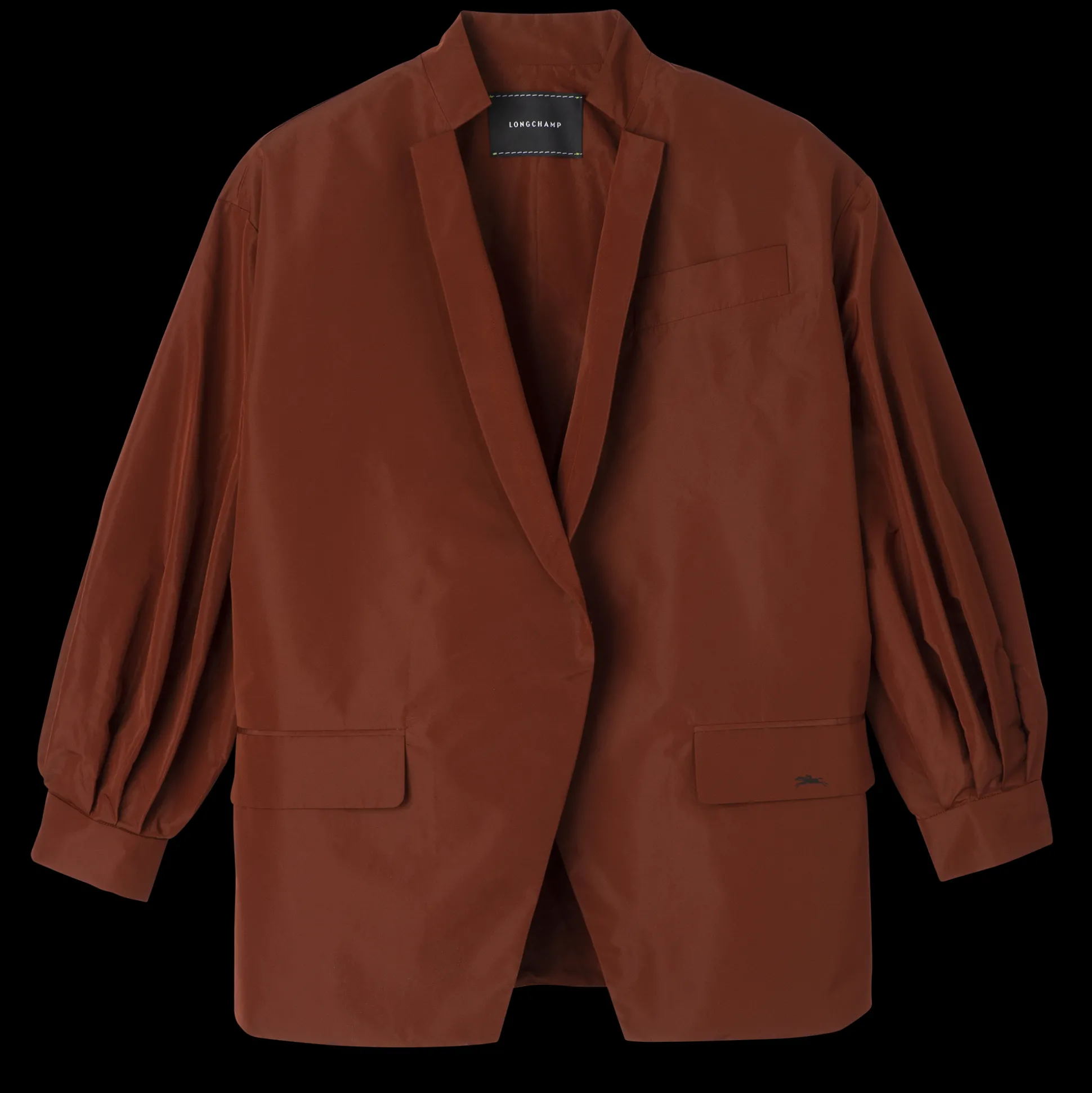 Best Sale Longchamp Giacca kimono Castagna