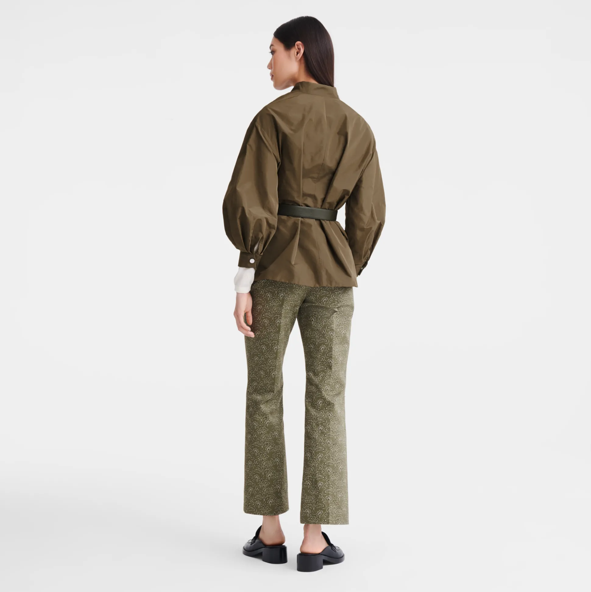 giacca_kimono_taffet_tecnico__carciofo_2.webp Clearance Longchamp Giacca kimono Taffetà tecnico - Carciofo