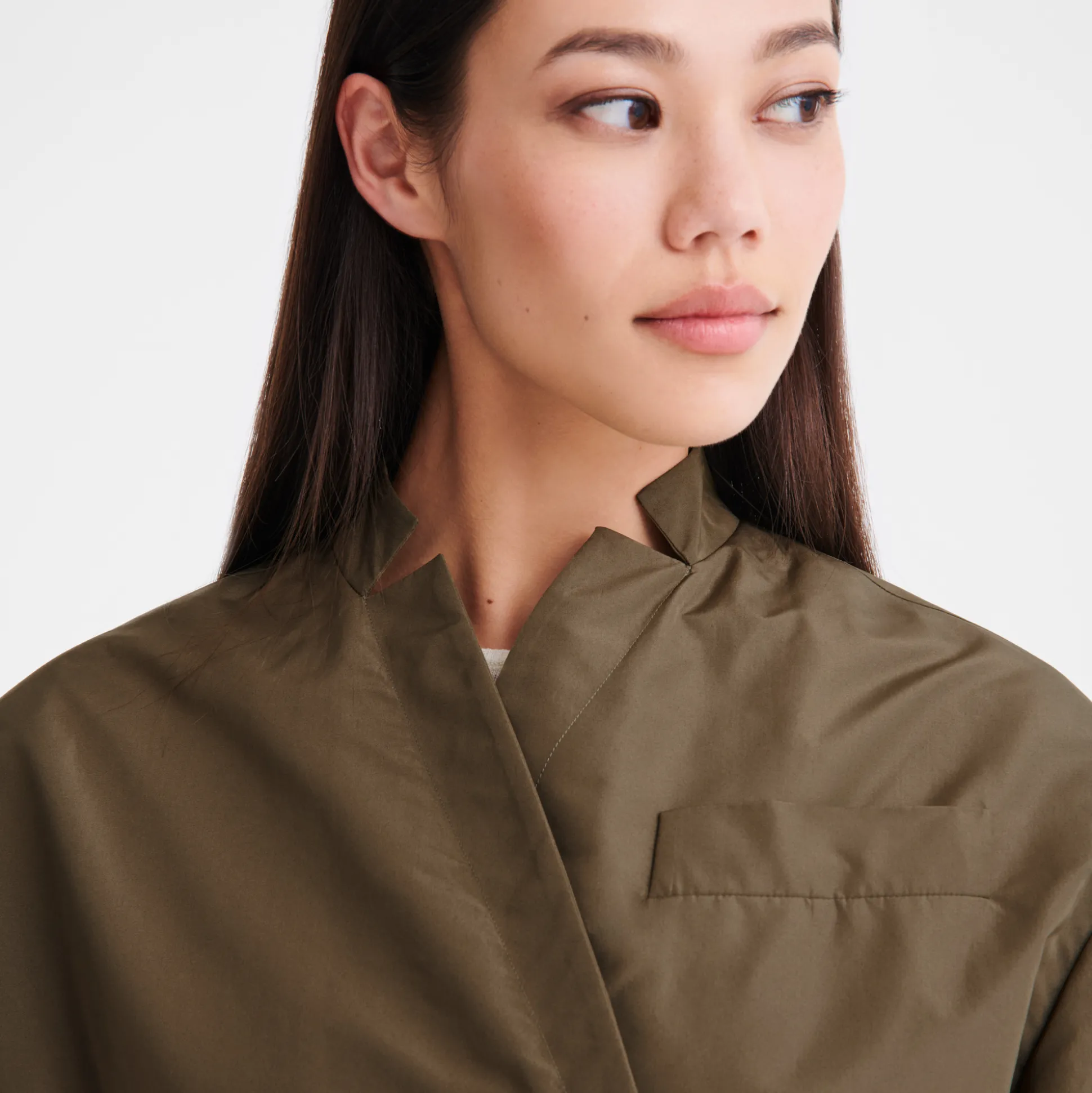 giacca_kimono_taffet_tecnico__carciofo_5.webp Clearance Longchamp Giacca kimono Taffetà tecnico - Carciofo