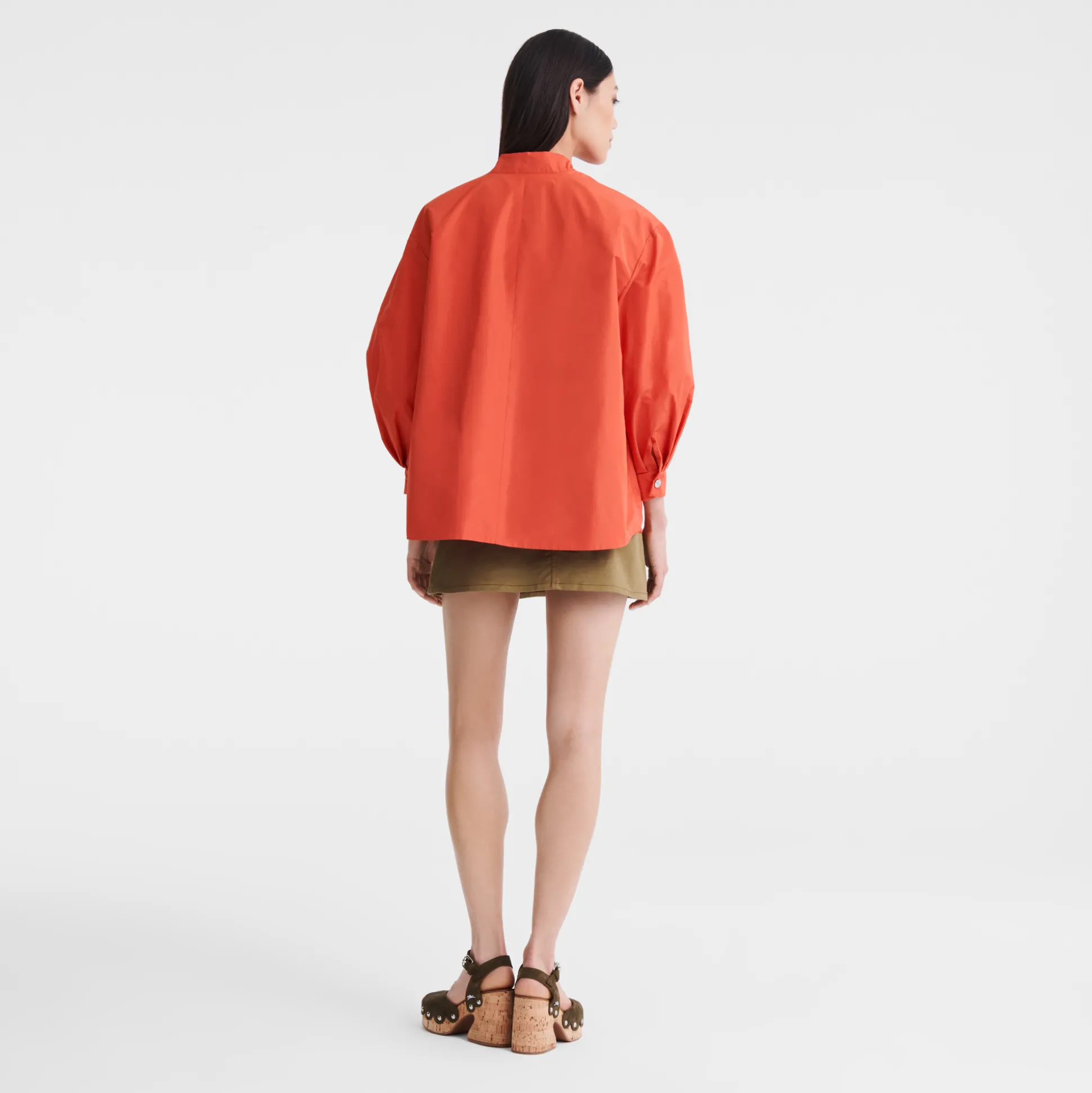 giacca_kimono_taffet_tecnico__pomodoro_2.webp Best Longchamp Giacca kimono Taffetà tecnico - Pomodoro