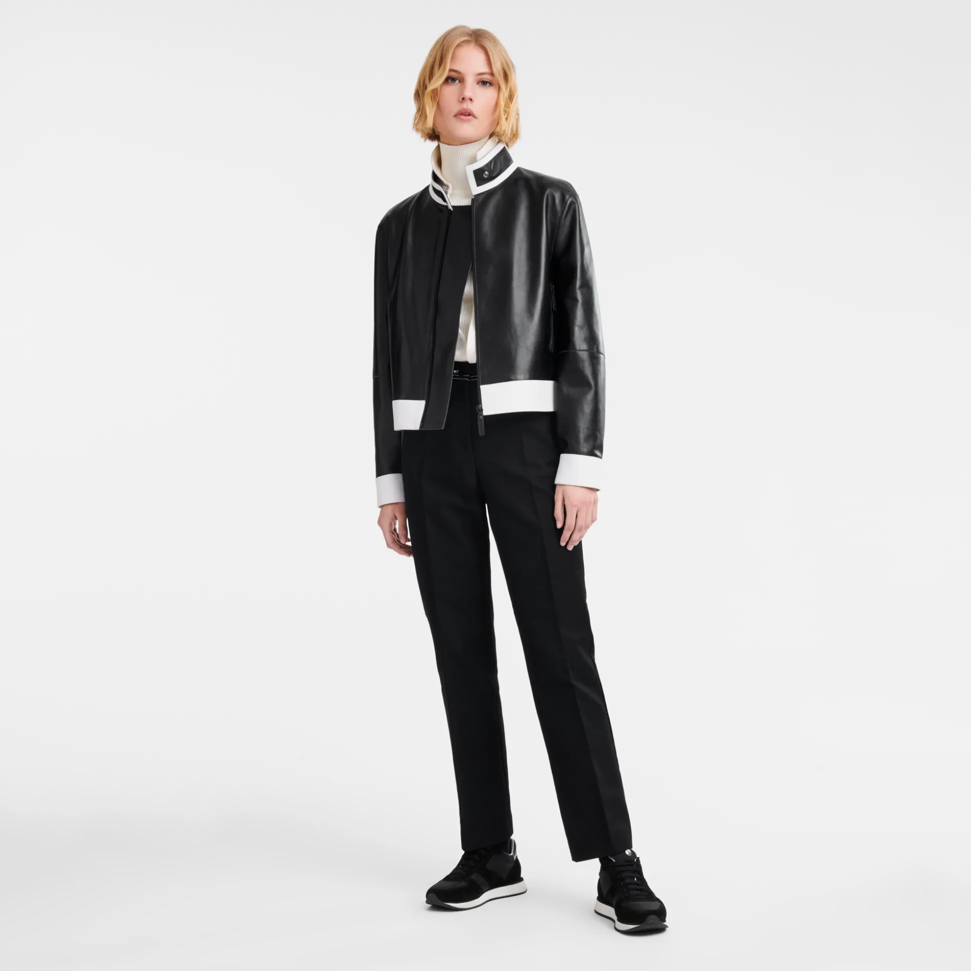 Flash Sale Longchamp Giubbotto corto in pelle Nero