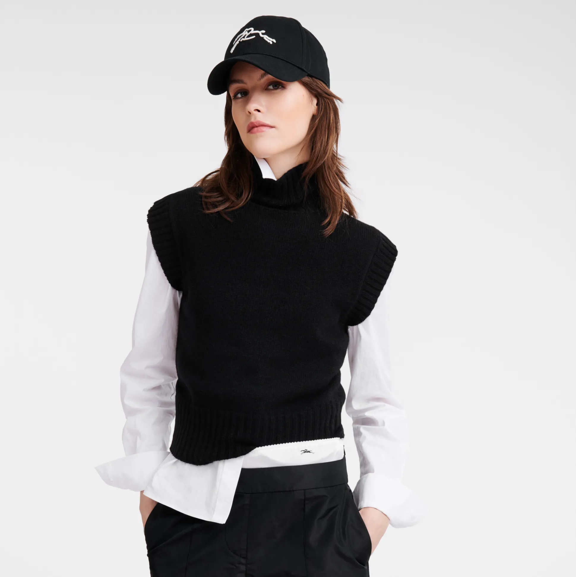 maglia_collo_alto_senza_maniche_3.webp Hot Longchamp Maglia collo alto senza maniche Nero