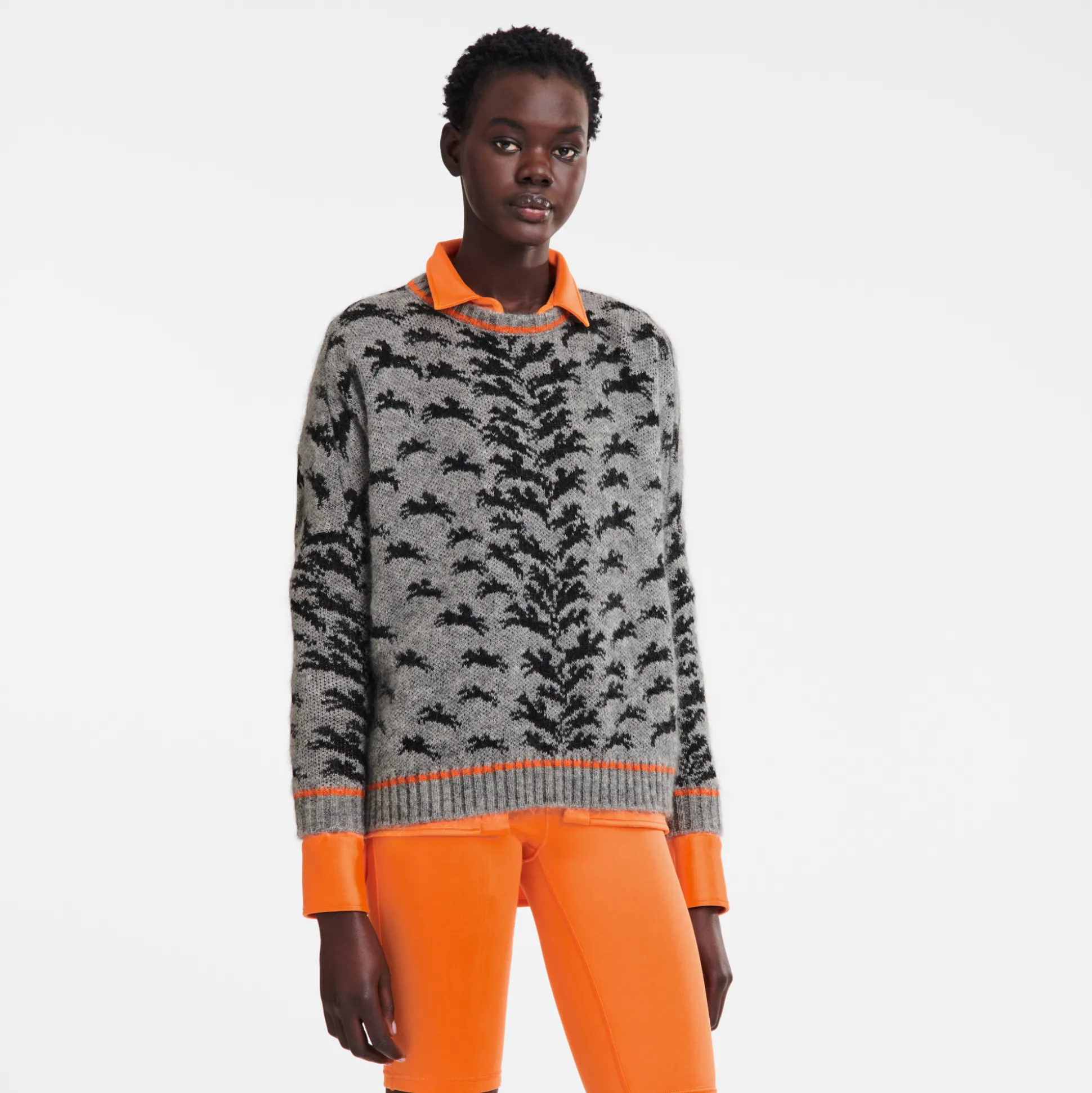 Discount Longchamp Maglia con scollo rotondo Grigio