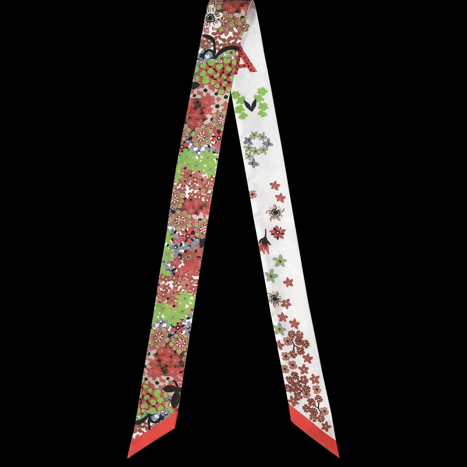 Clearance Longchamp Nastro di seta Collier de fleurs Seta - Paprica