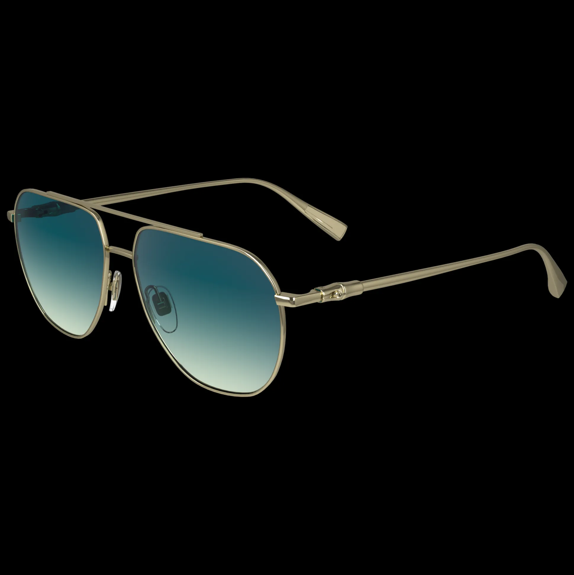 Cheap Longchamp Occhiali da sole Dorato/Petrolio