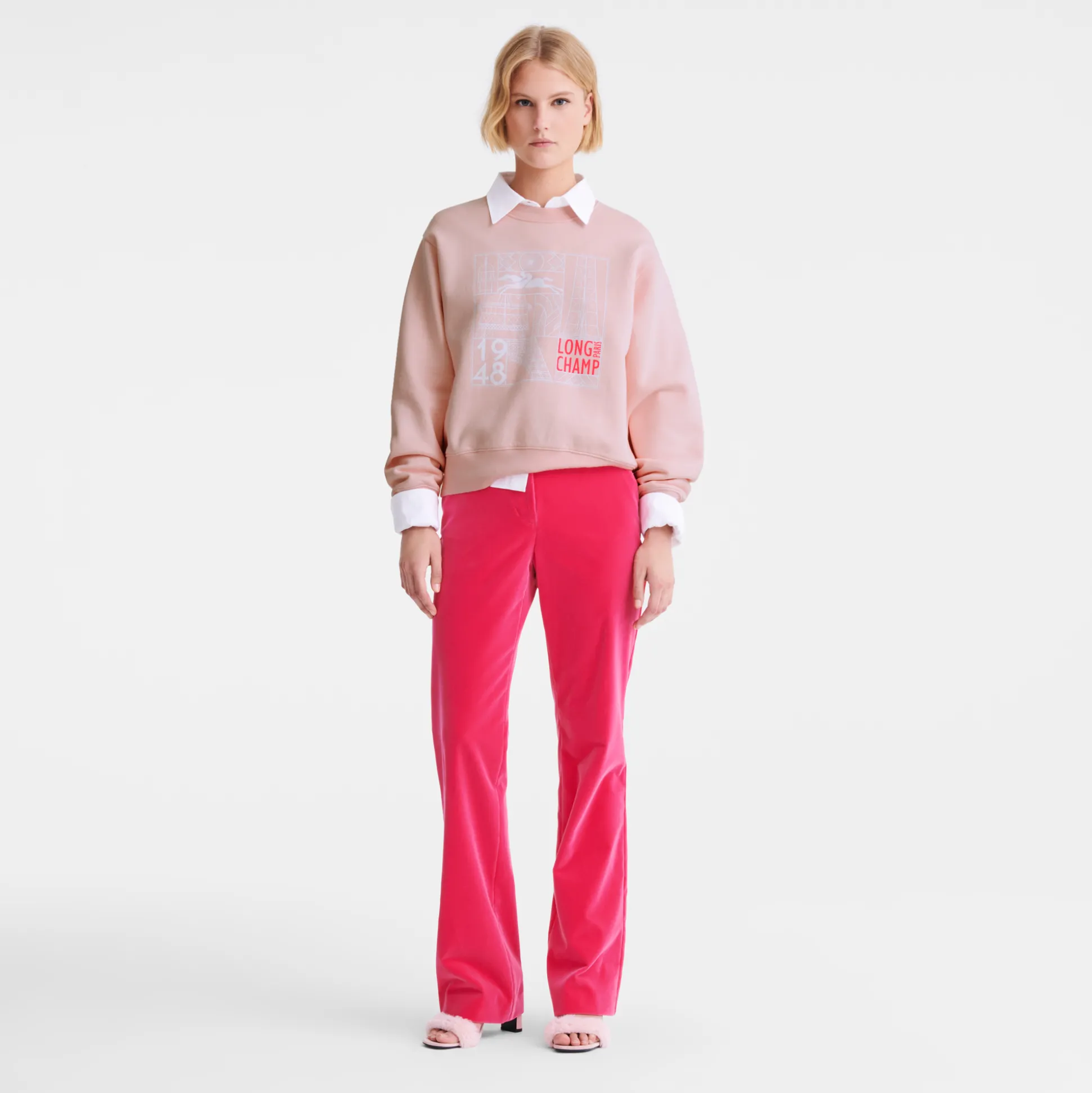 Sale Longchamp Pantaloni Rosa