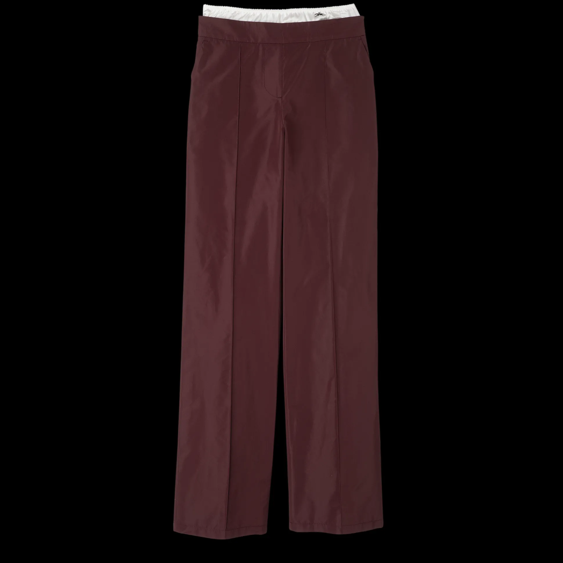 Hot Longchamp Pantaloni dritti con applicazione Amaranto