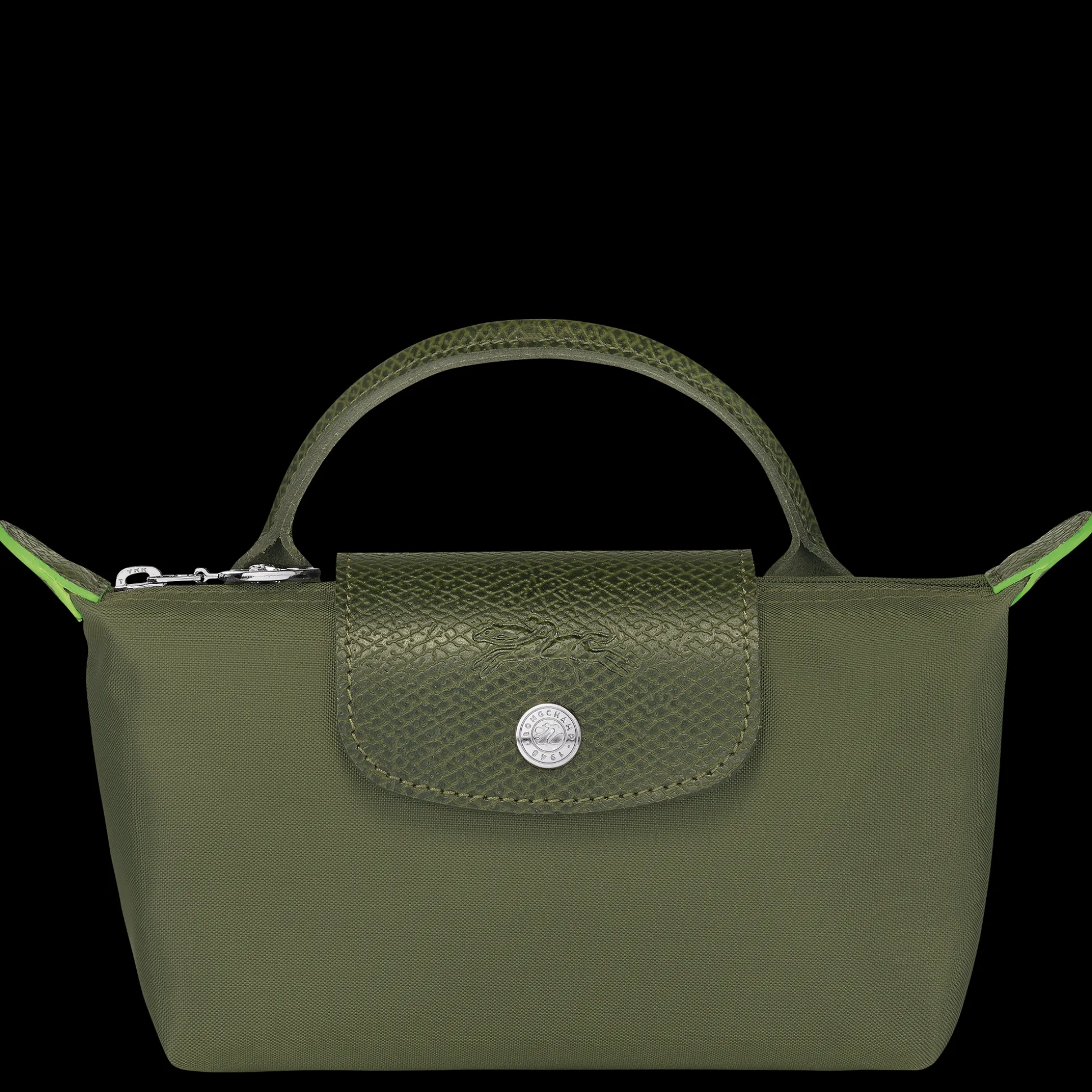 Clearance Longchamp Pochette con manico VerdeForesta