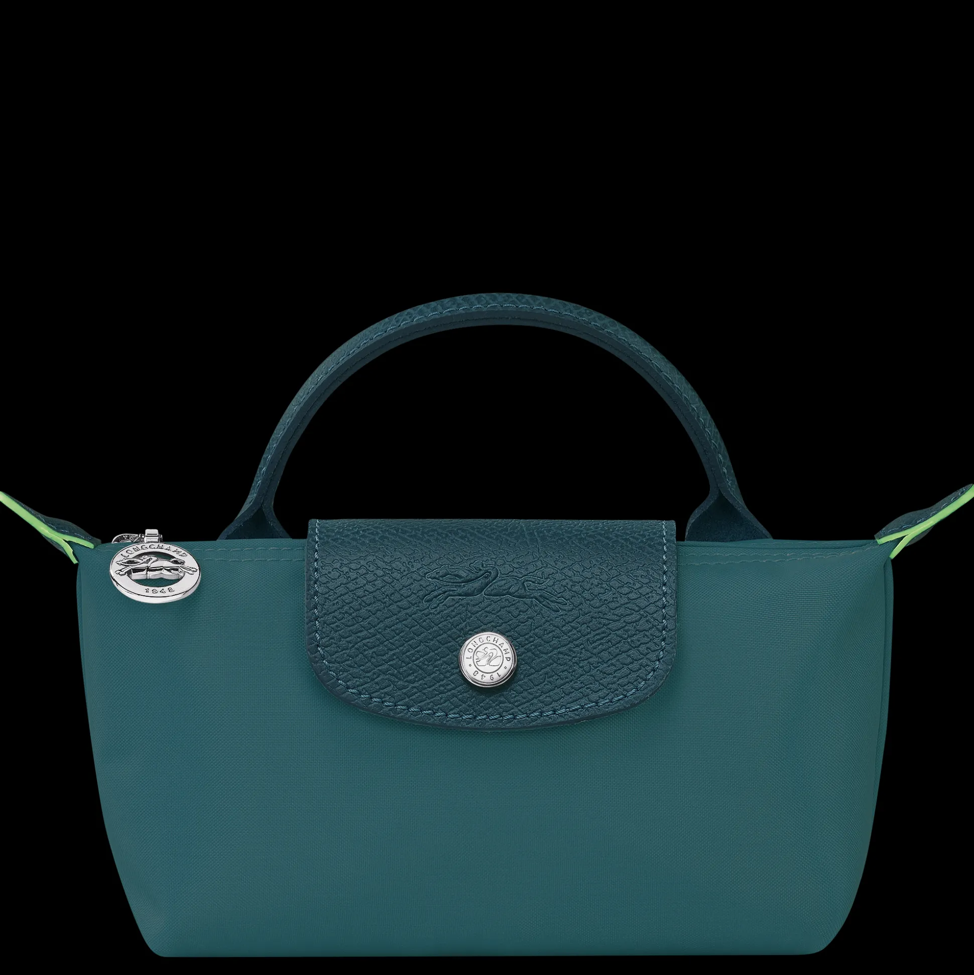 Discount Longchamp Pochette con manico Pavone
