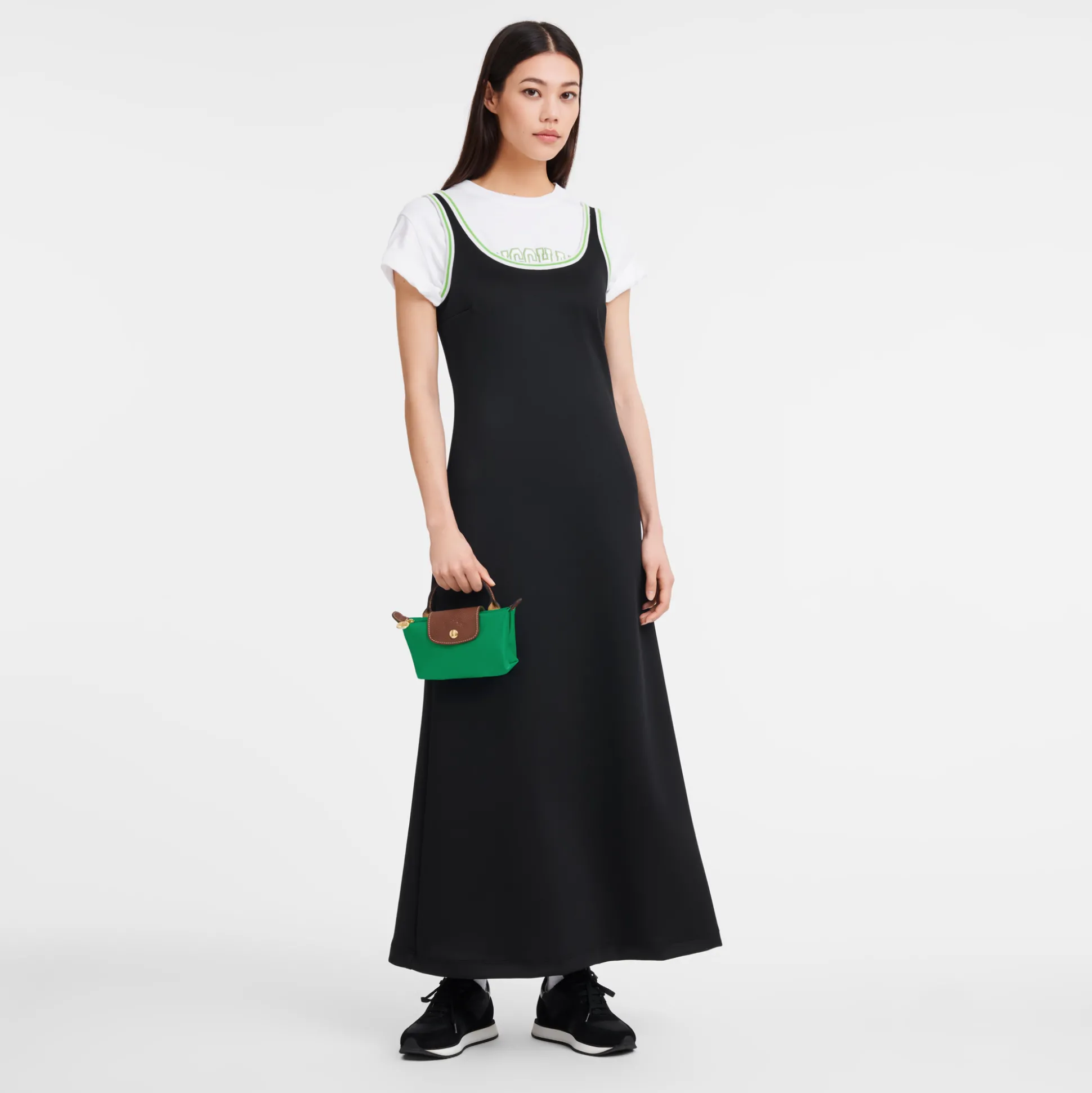 Best Longchamp Pochette con manico Verde