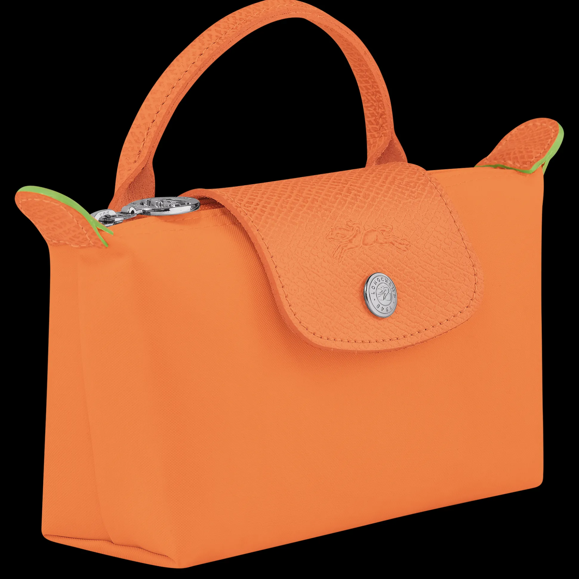 Online Longchamp Pochette con manico Arancio