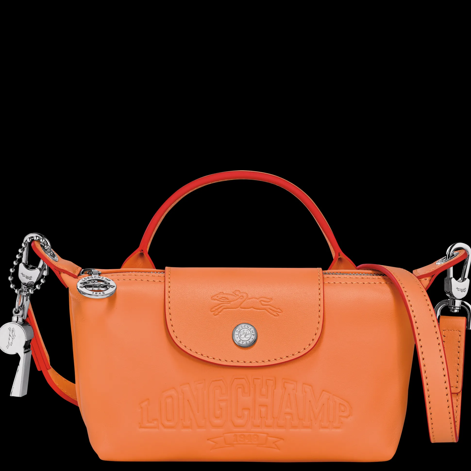 Shop Longchamp Pochette XS Arancio