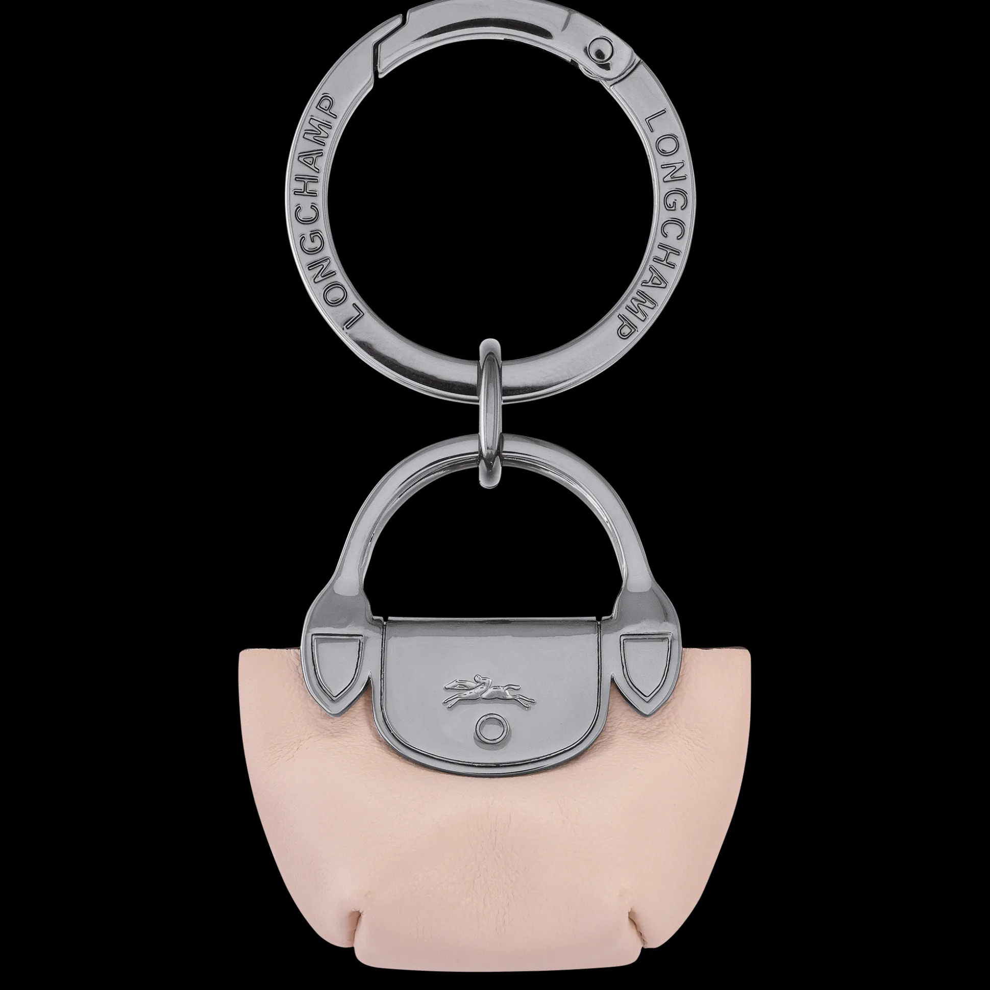 Clearance Longchamp Portachiavi BeigePelle