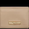 Discount Longchamp Portafoglio compatto Le Roseau Pelle - Radice