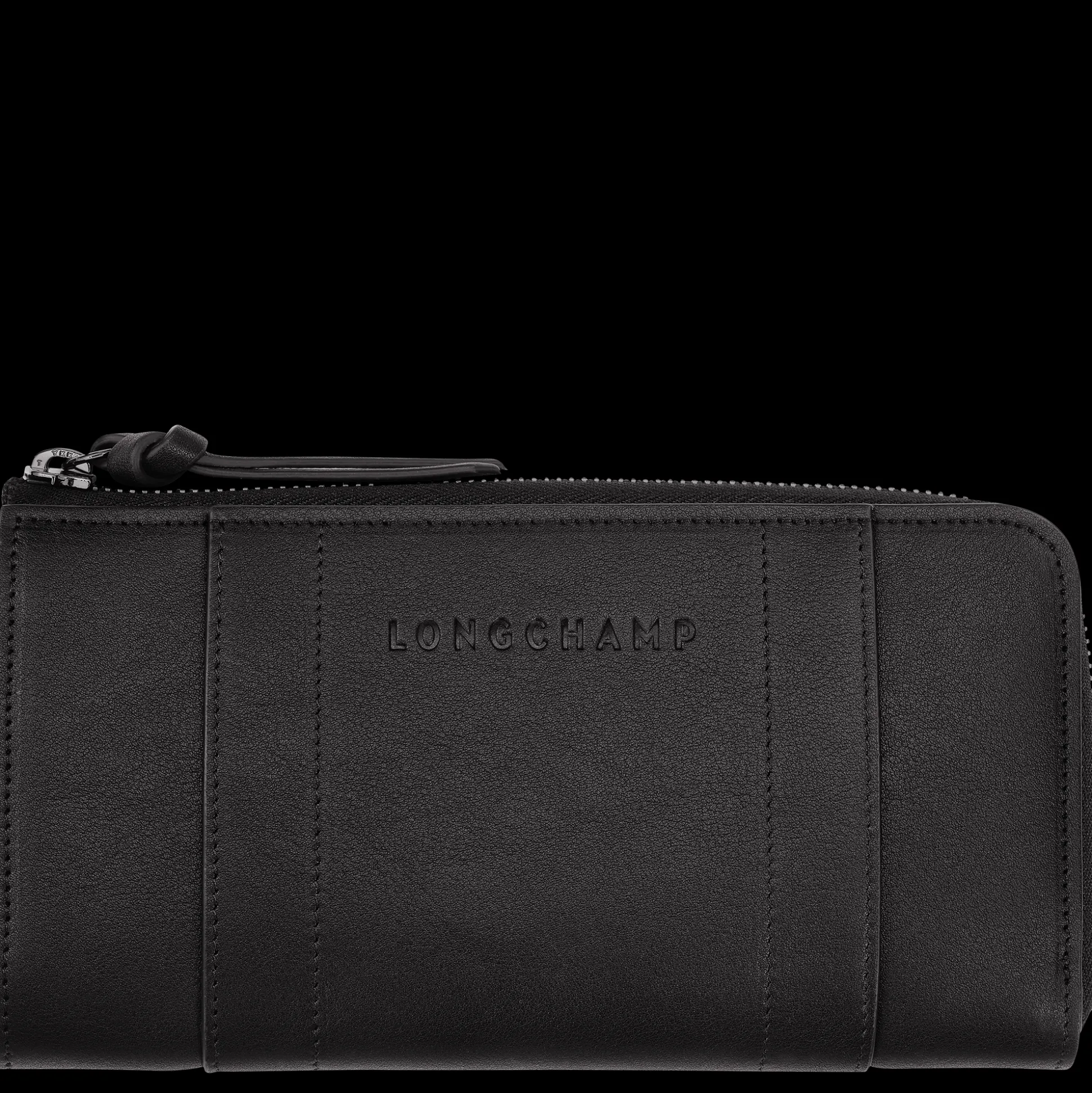 Store Longchamp Portafoglio con cerniera su tre lati Nero