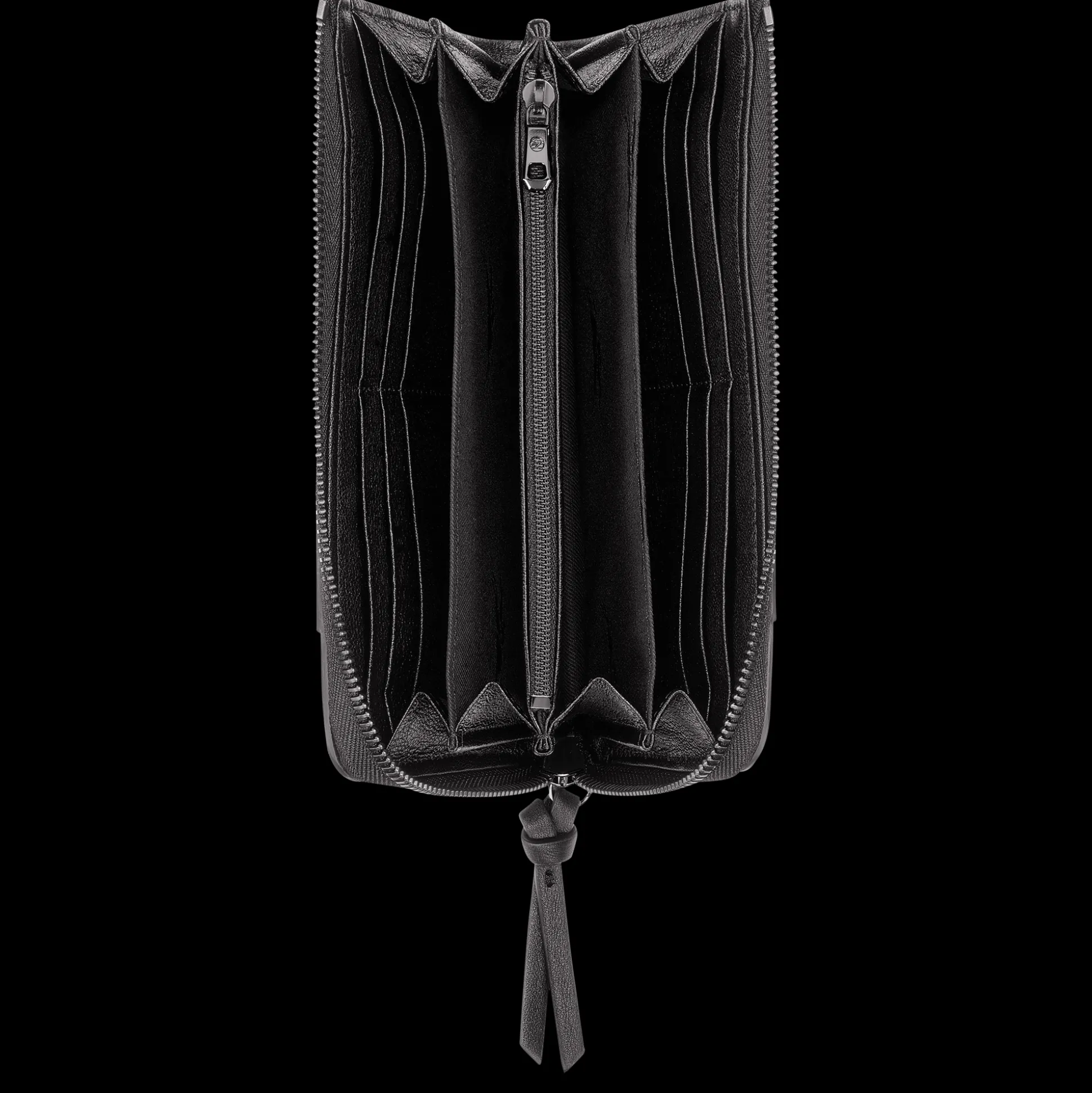 Store Longchamp Portafoglio con cerniera su tre lati Nero