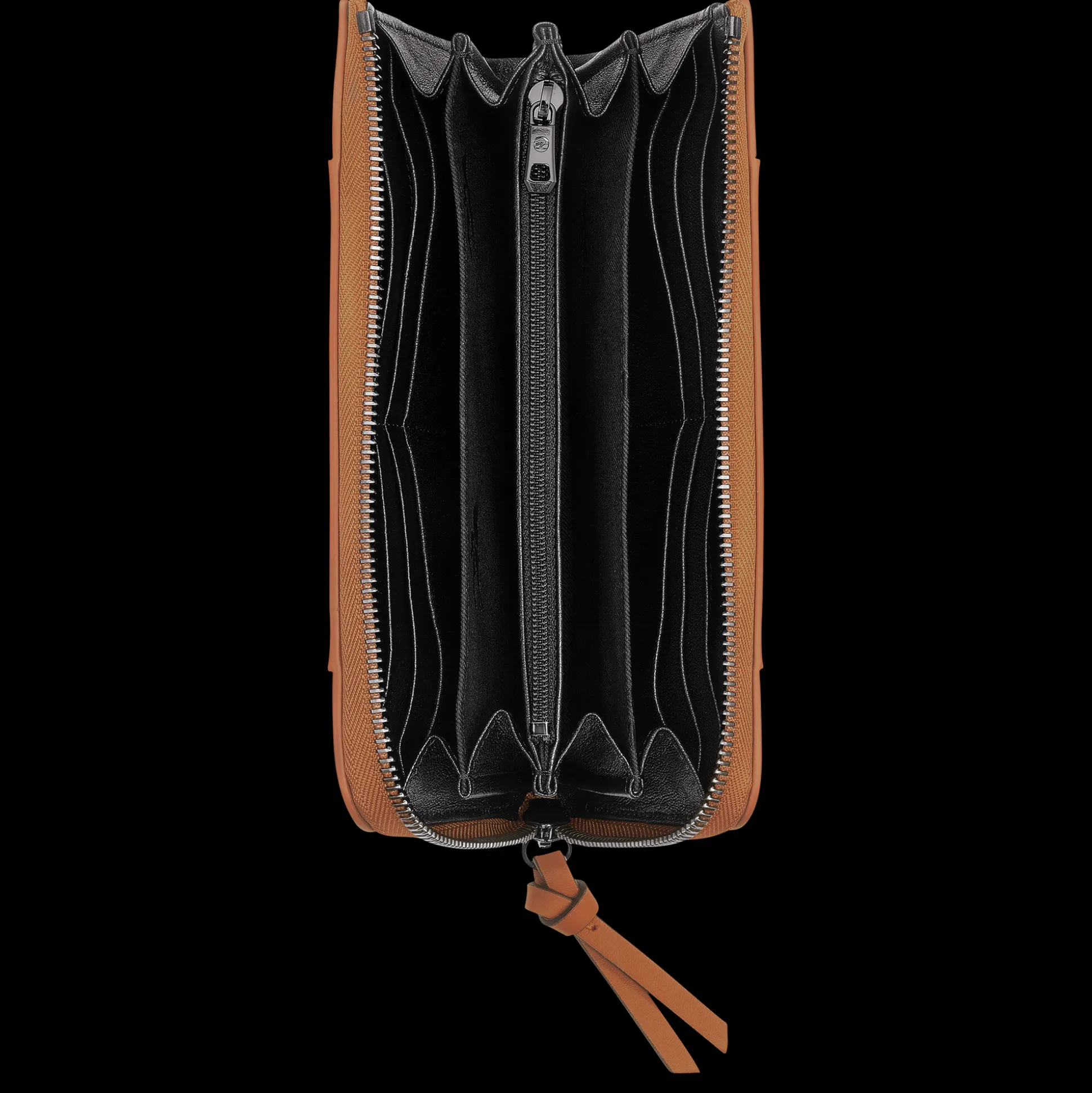 Online Longchamp Portafoglio con cerniera su tre lati Naturale