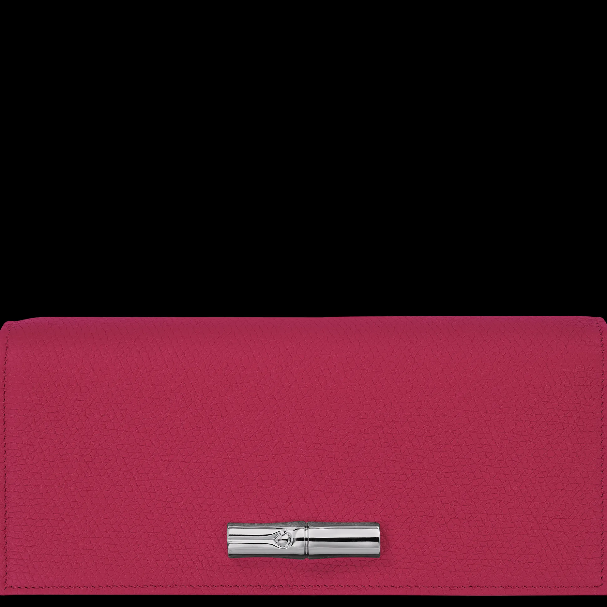 Outlet Longchamp Portafoglio con patta Le Roseau Pelle - Barbabietola