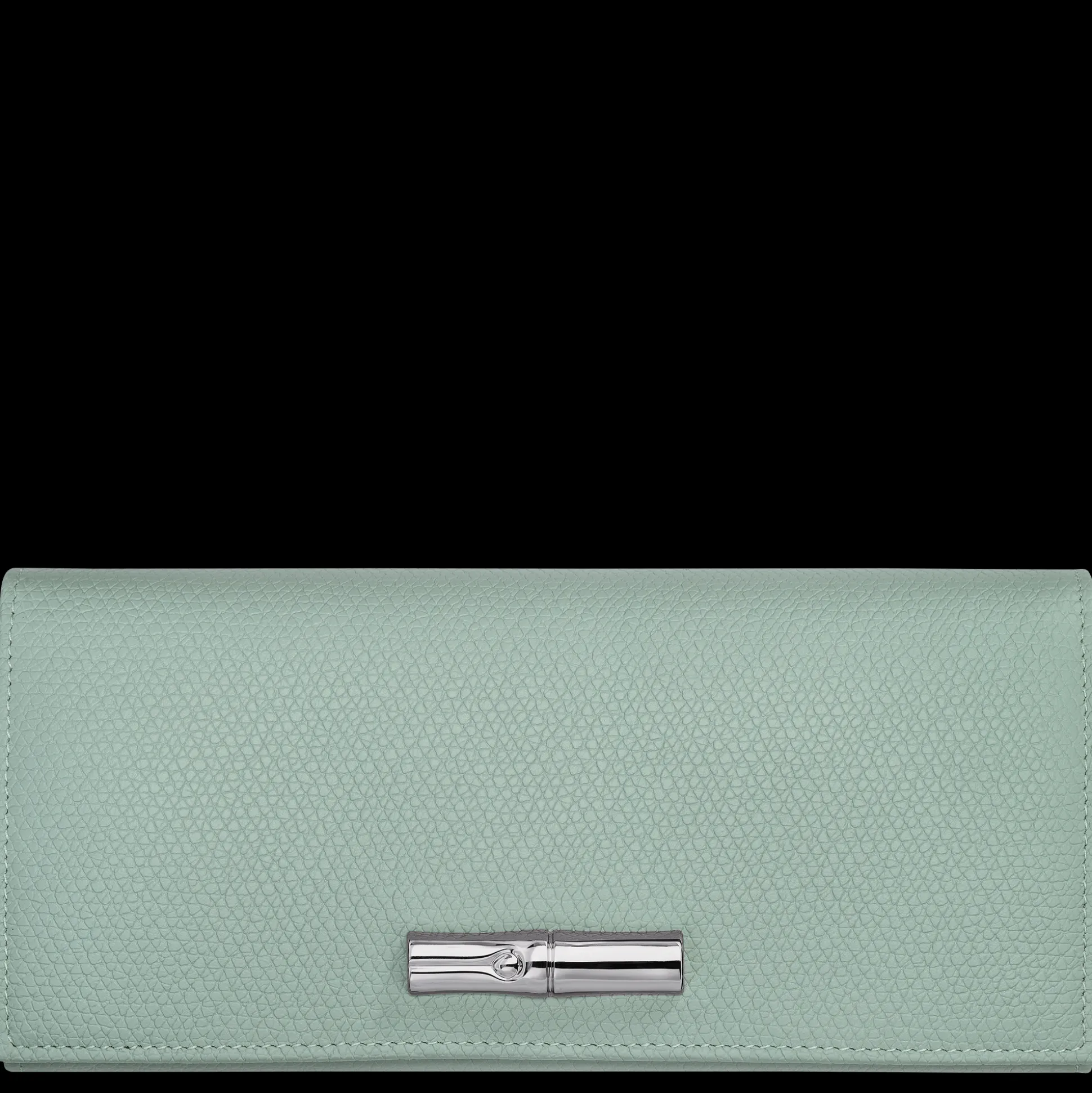 Clearance Longchamp Portafoglio con patta Le Roseau Pelle - Verde Pallido VerdePallido