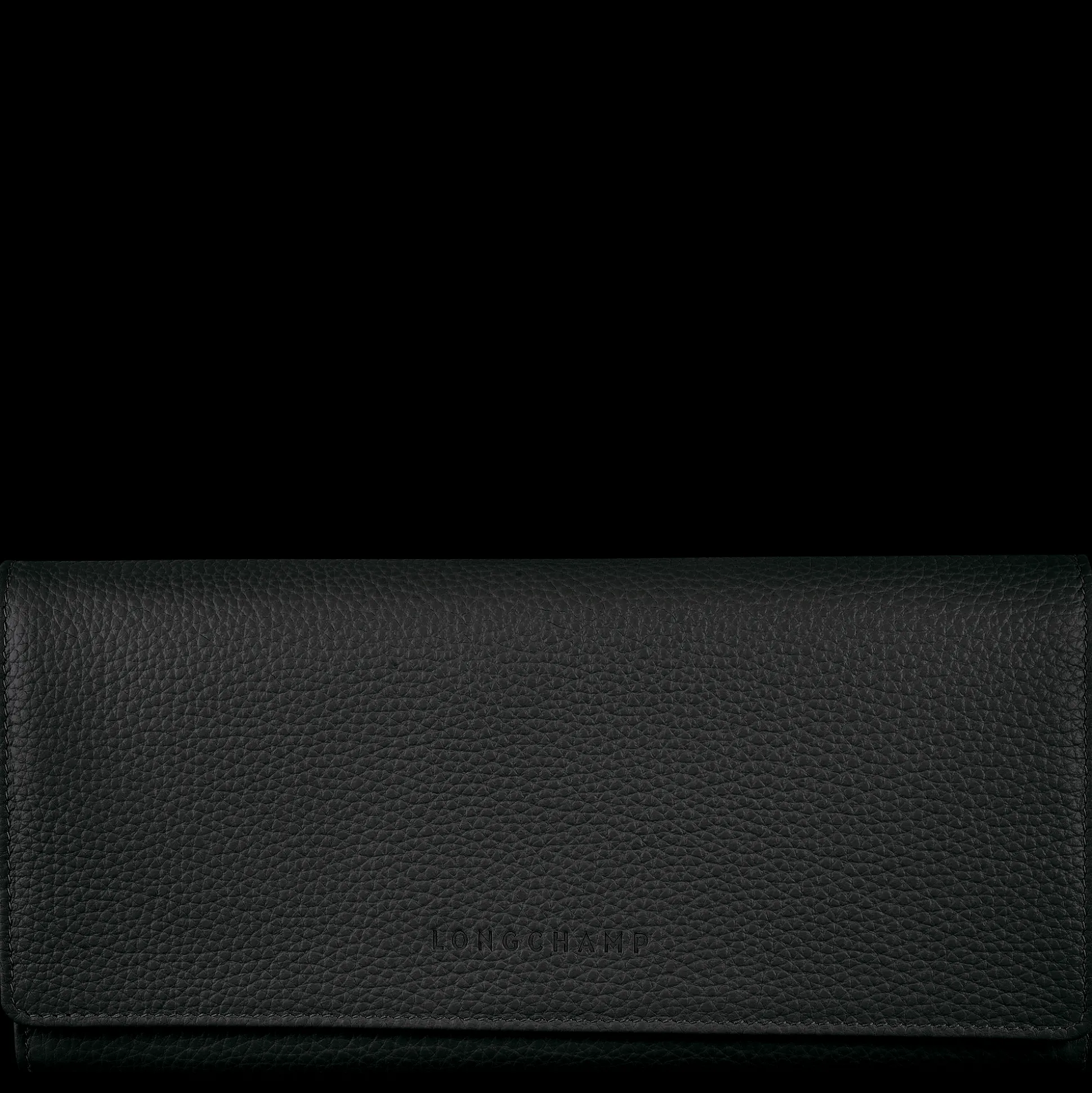 Sale Longchamp Portafoglio continental lungo Le Foulonné Pelle - Nero