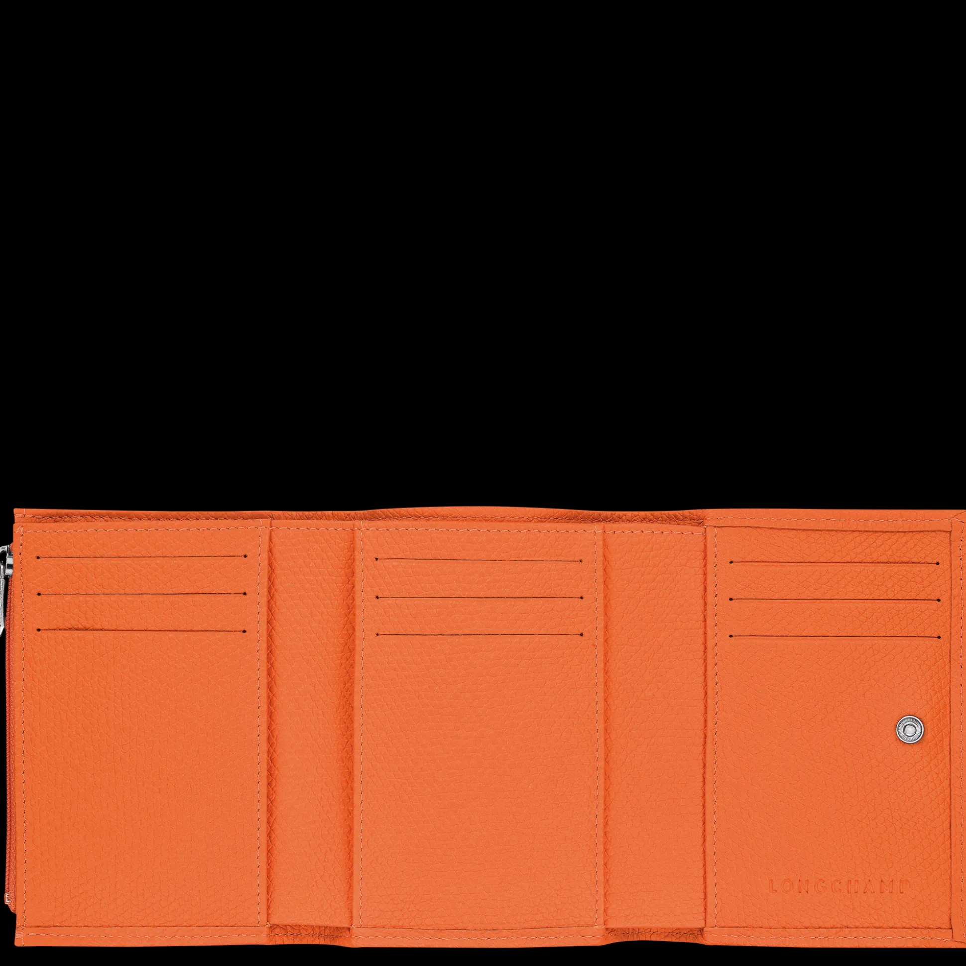 Hot Longchamp Portafoglio Le Roseau Pelle - Arancio