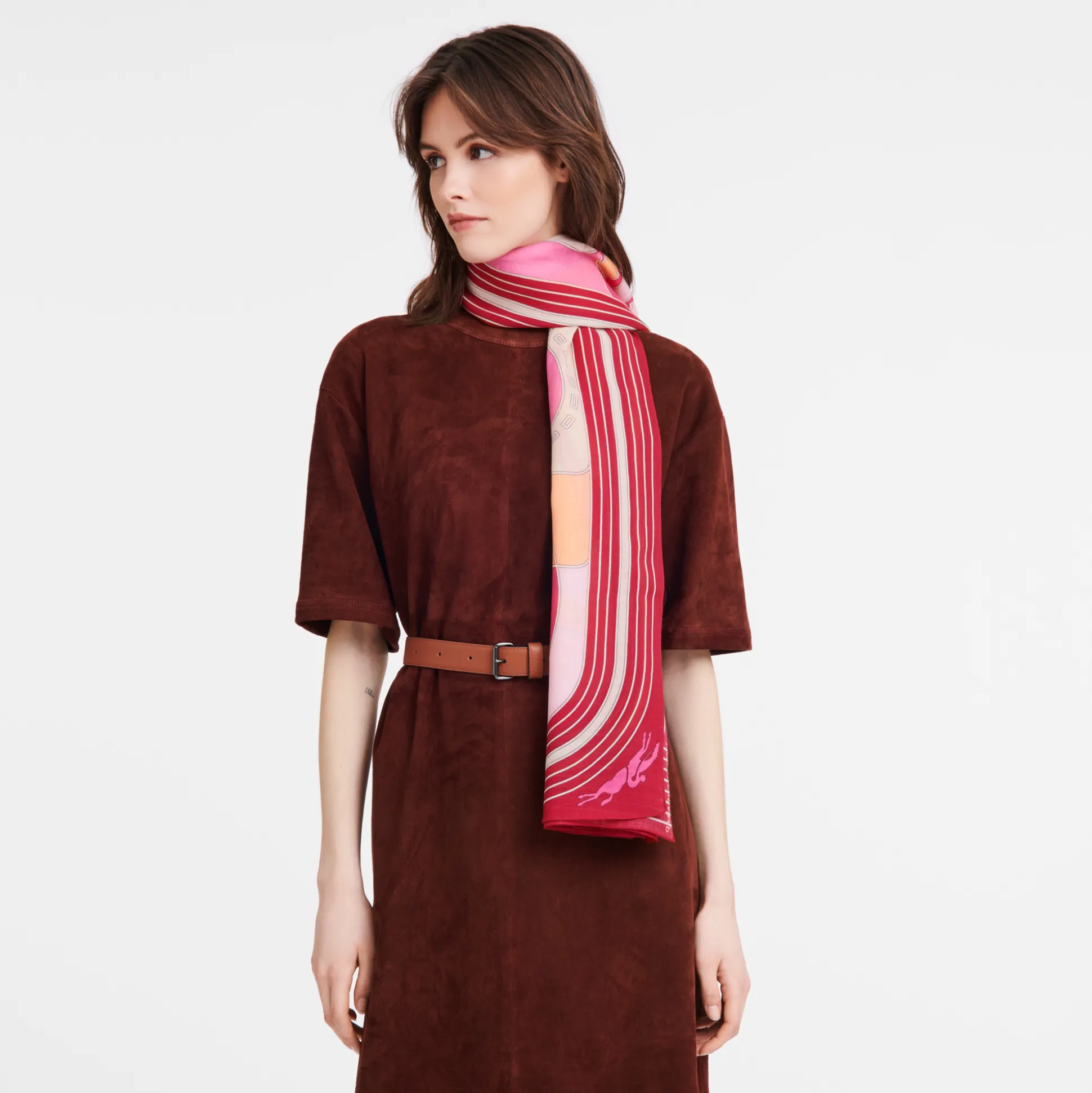 Cheap Longchamp Scialle Campionato Lana - Arancio