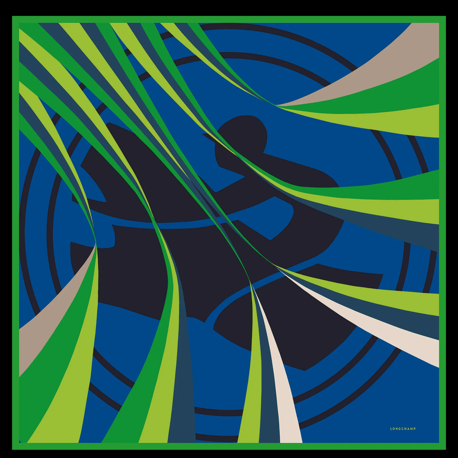 Store Longchamp Scialle Fantino Misto lana - Verde