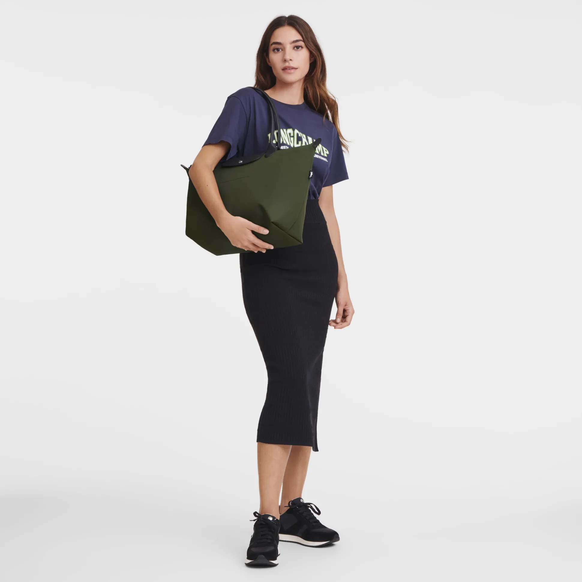 Cheap Longchamp Shopping bag L Kaki