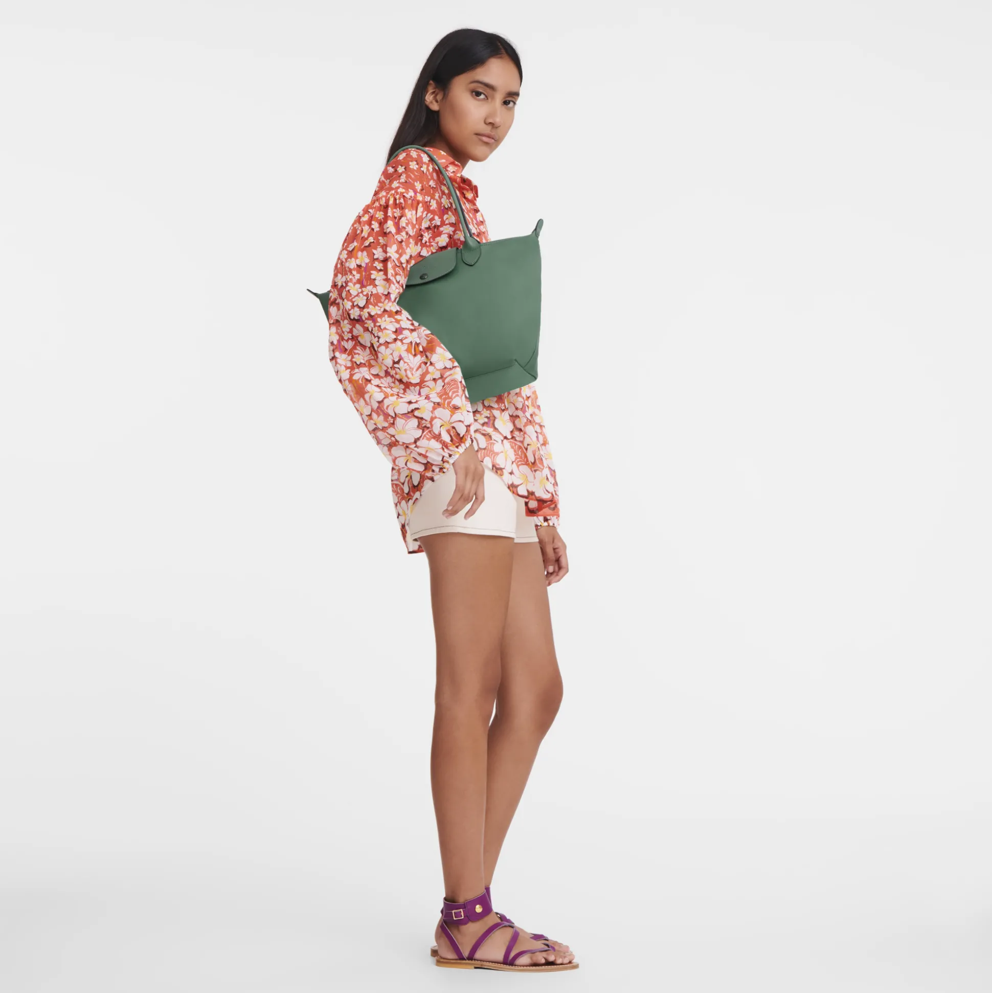 New Longchamp Shopping bag M Salvia