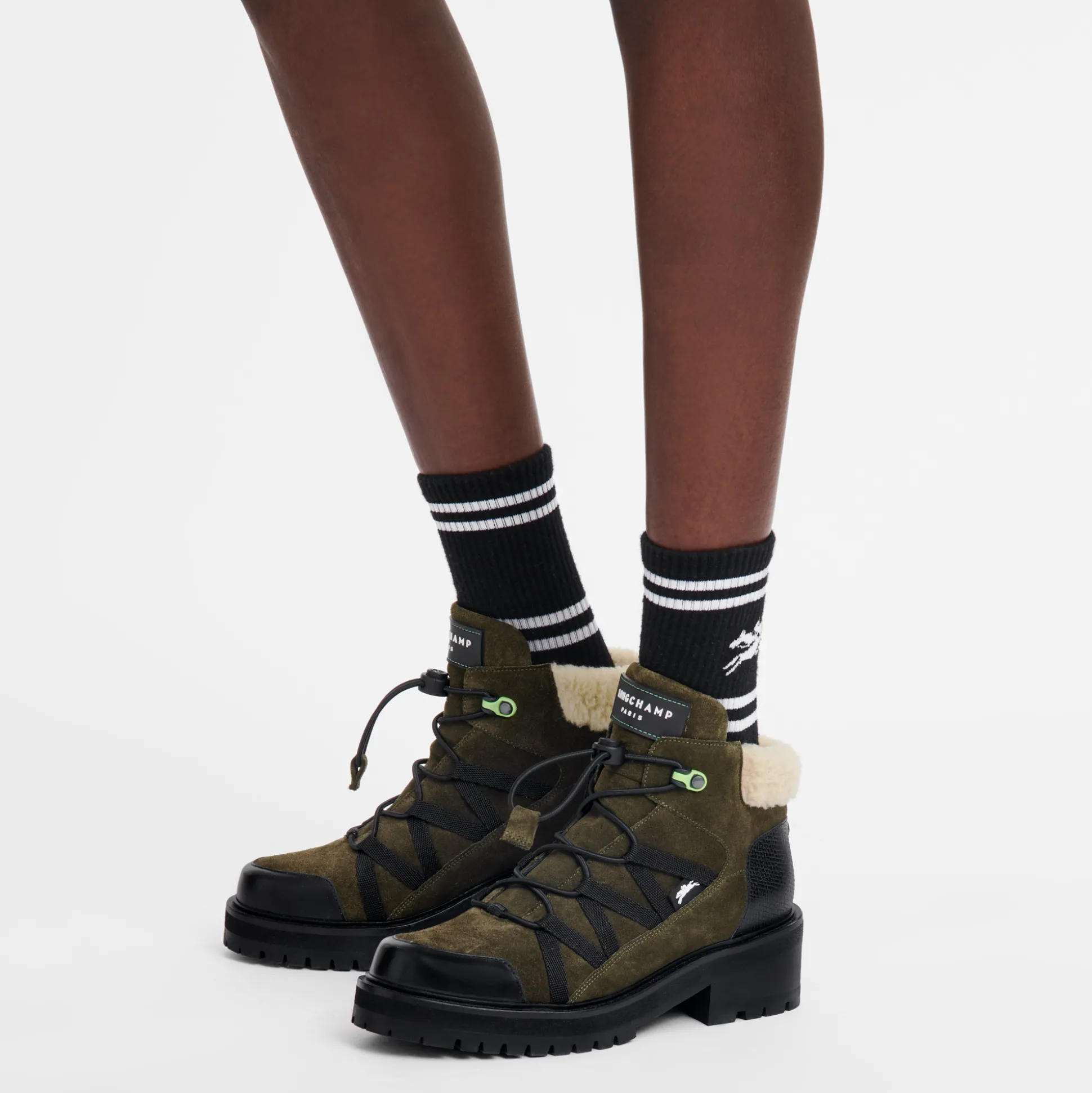 Online Longchamp Stivaletti Kaki